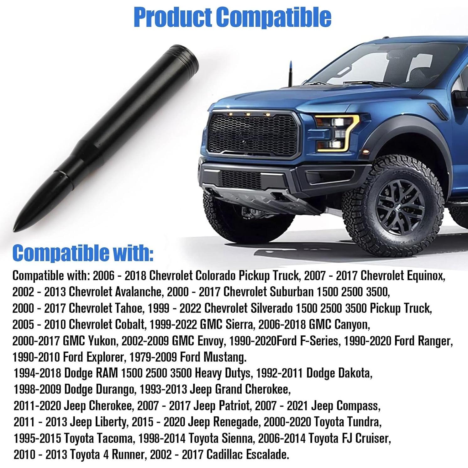 Antena Universal BJSIA Negra para Ford, Dodge, Chevrolet