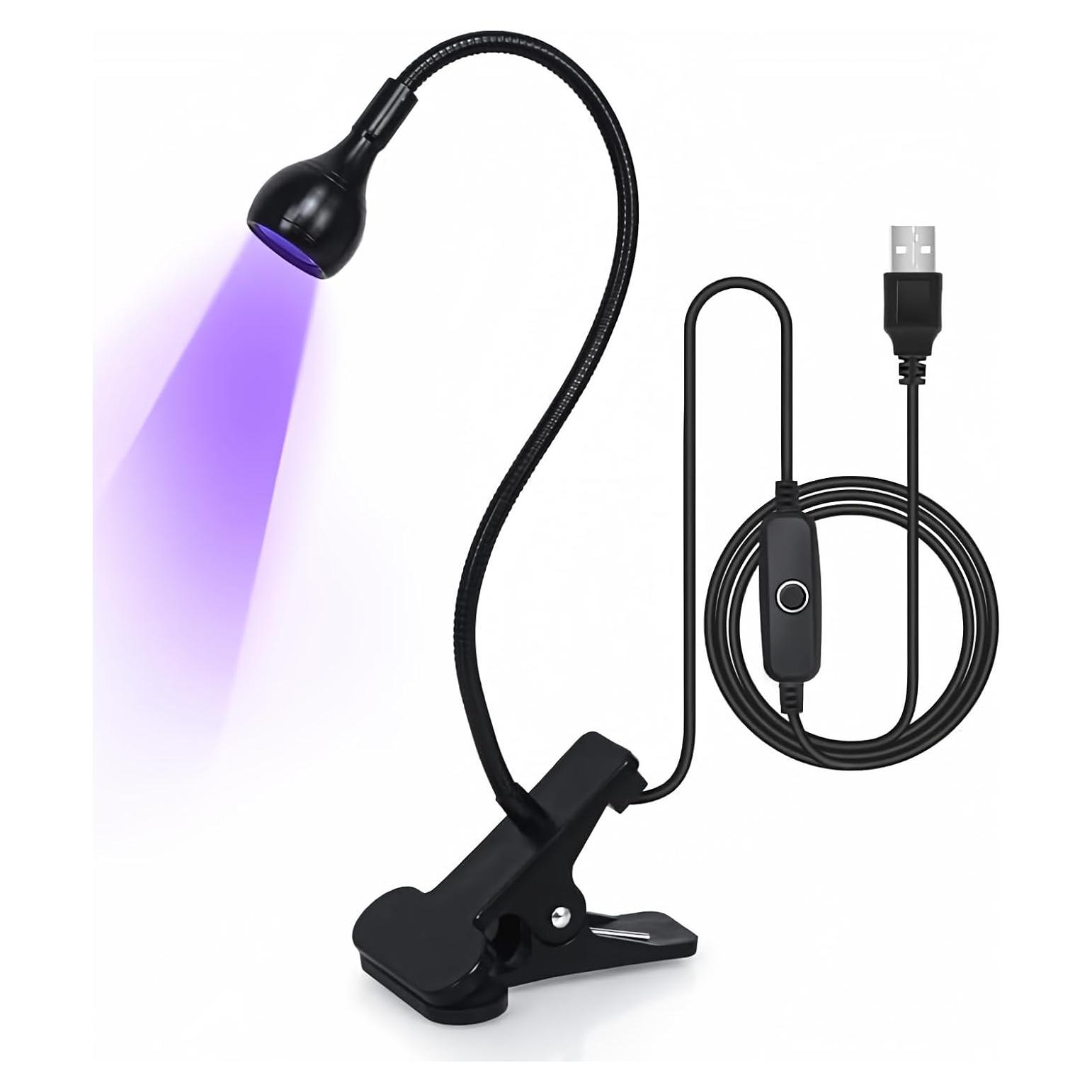 Lámpara UV para Uñas Mlogiroa 3W con Brazo Flexible y USB