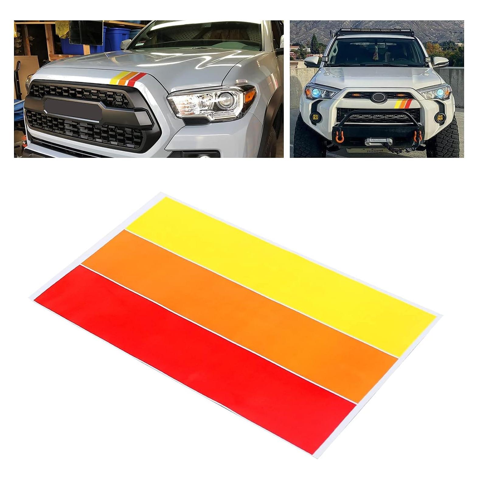 Calcomanías Retro Tricolores MOCHENT para Toyota Tacoma 2 Pcs