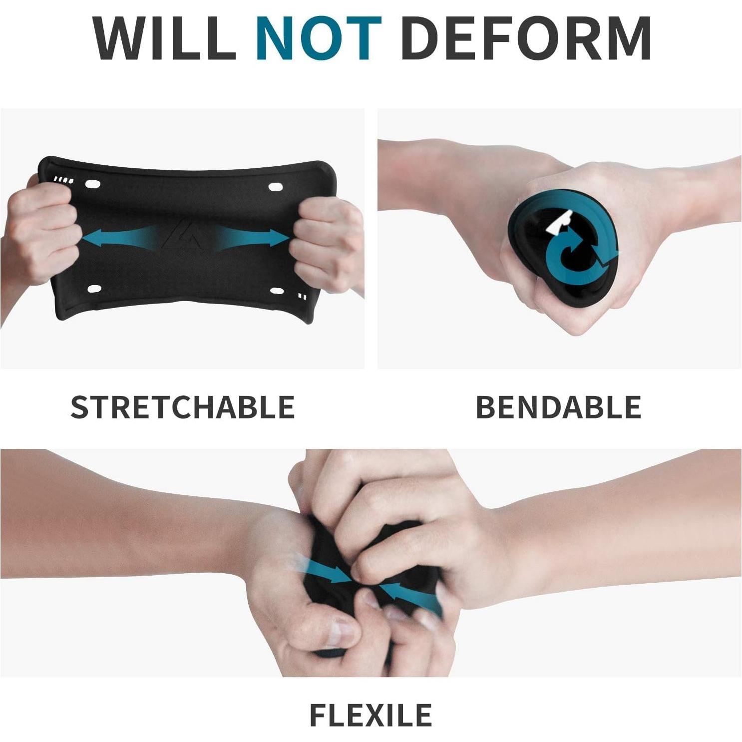 Marcos de Placas de Licencia Aujen Silicona Negra 2 Pzas