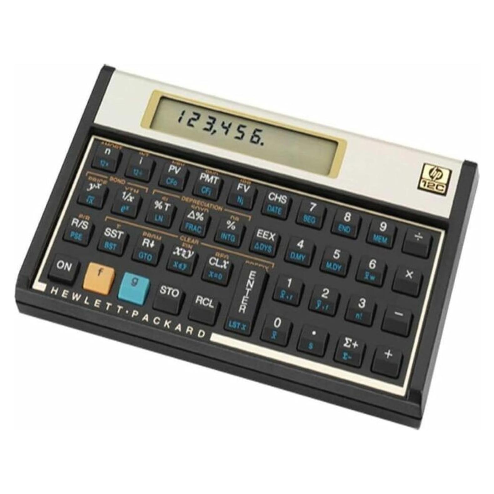 Calculadora Financiera HP 12C - Negro/Dorado - 120 Funciones