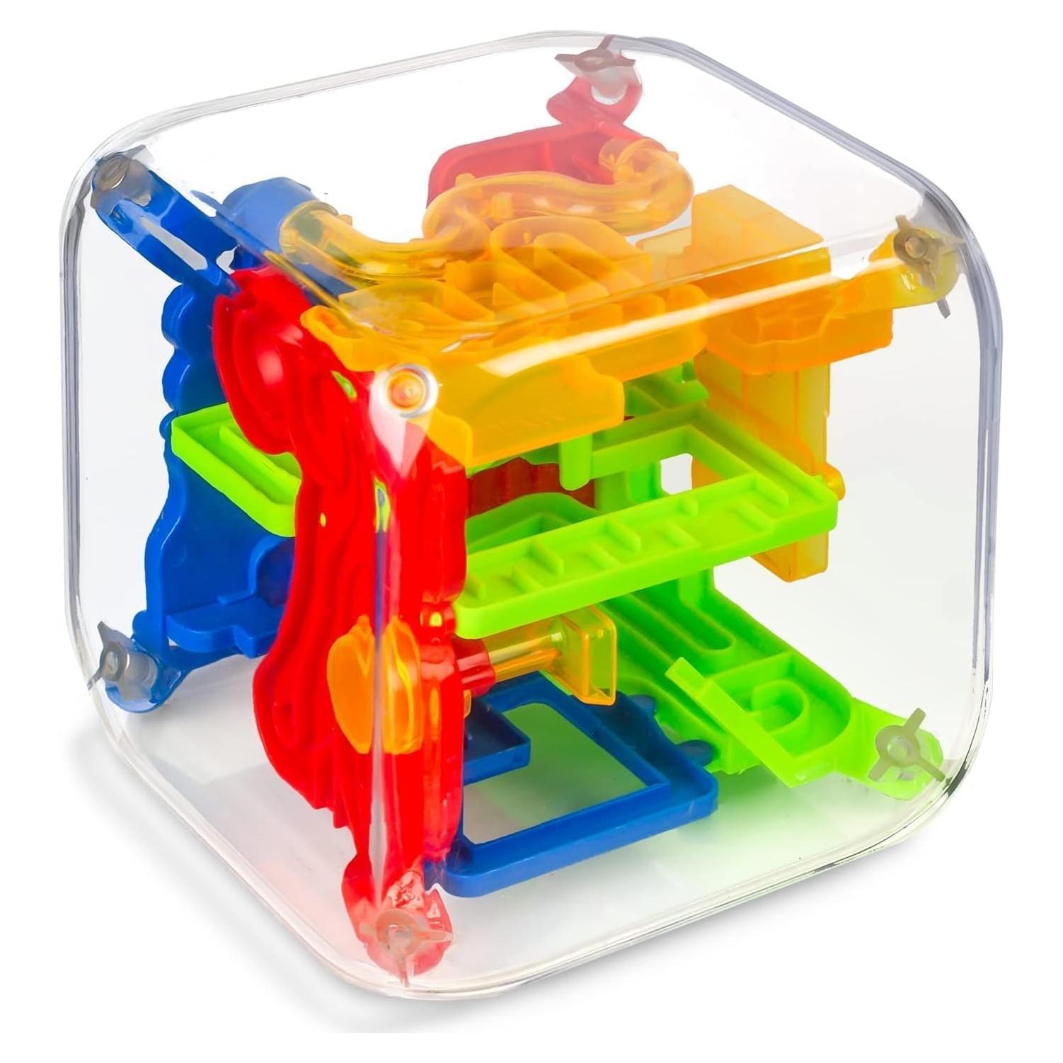 Cubo de Laberinto 3D 3 Nutrias con 72 Obstáculos