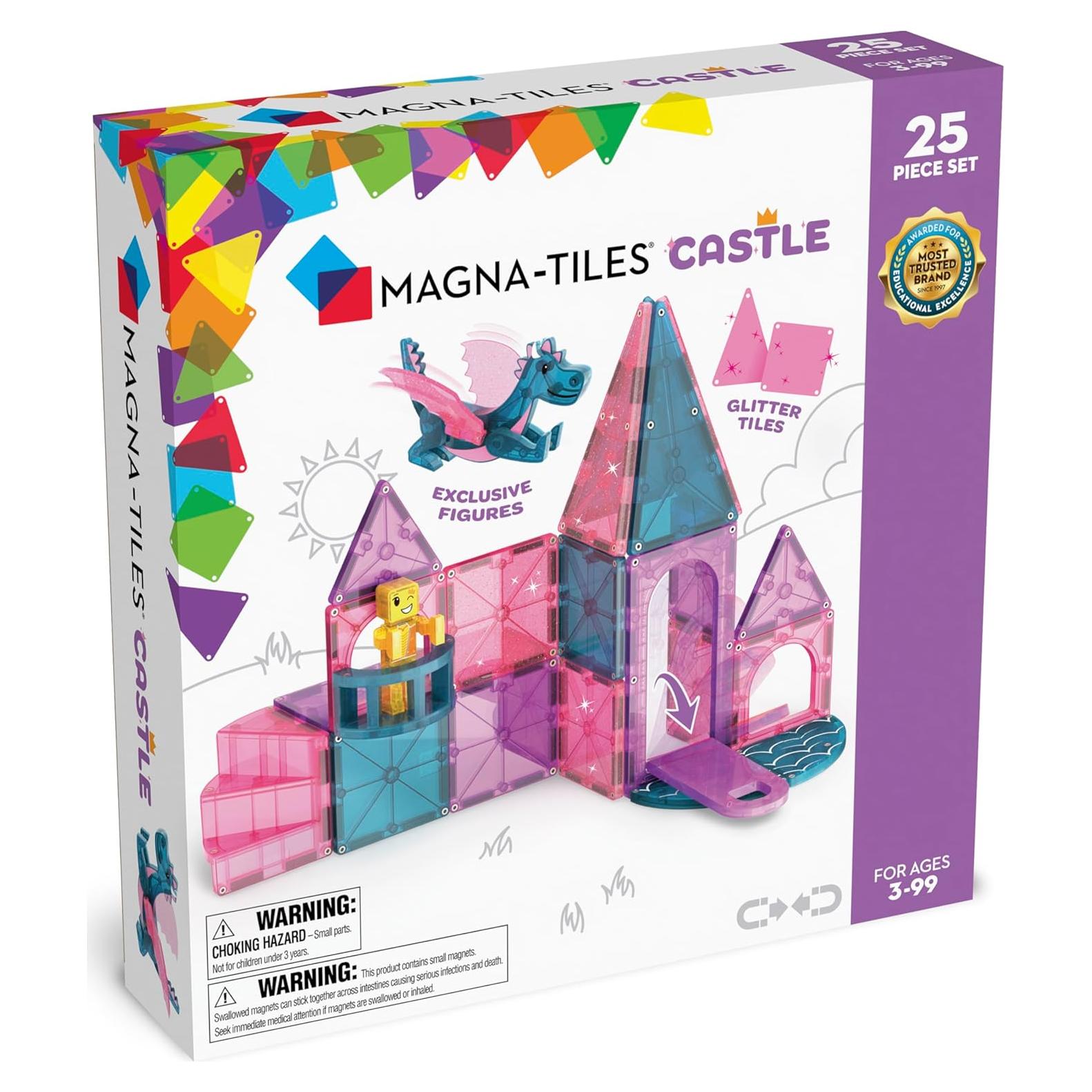 MAGNA-TILES Castillo Set Magnético 25 Piezas para Niños