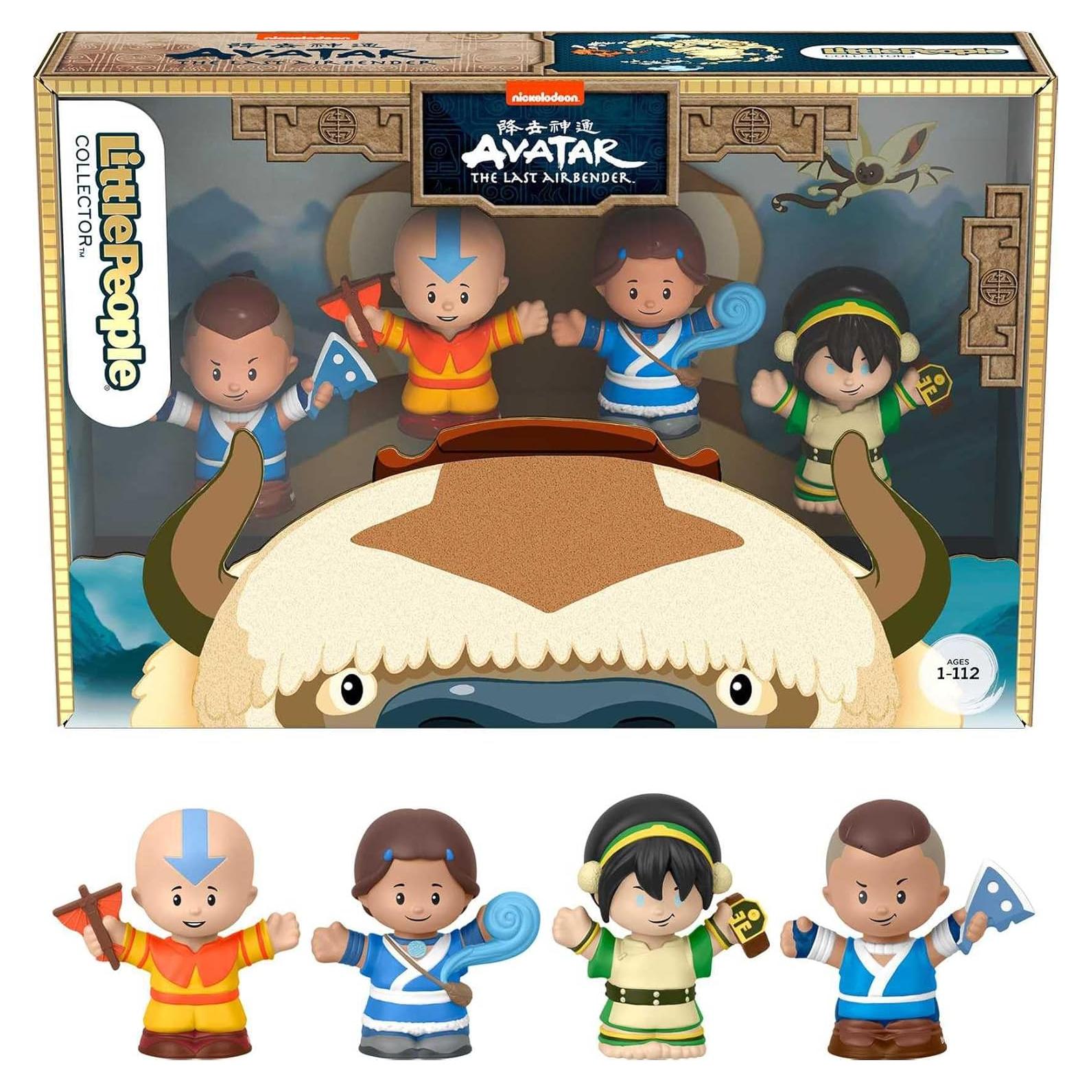 Conjunto Figuras Little People Collector Aang 4 Piezas