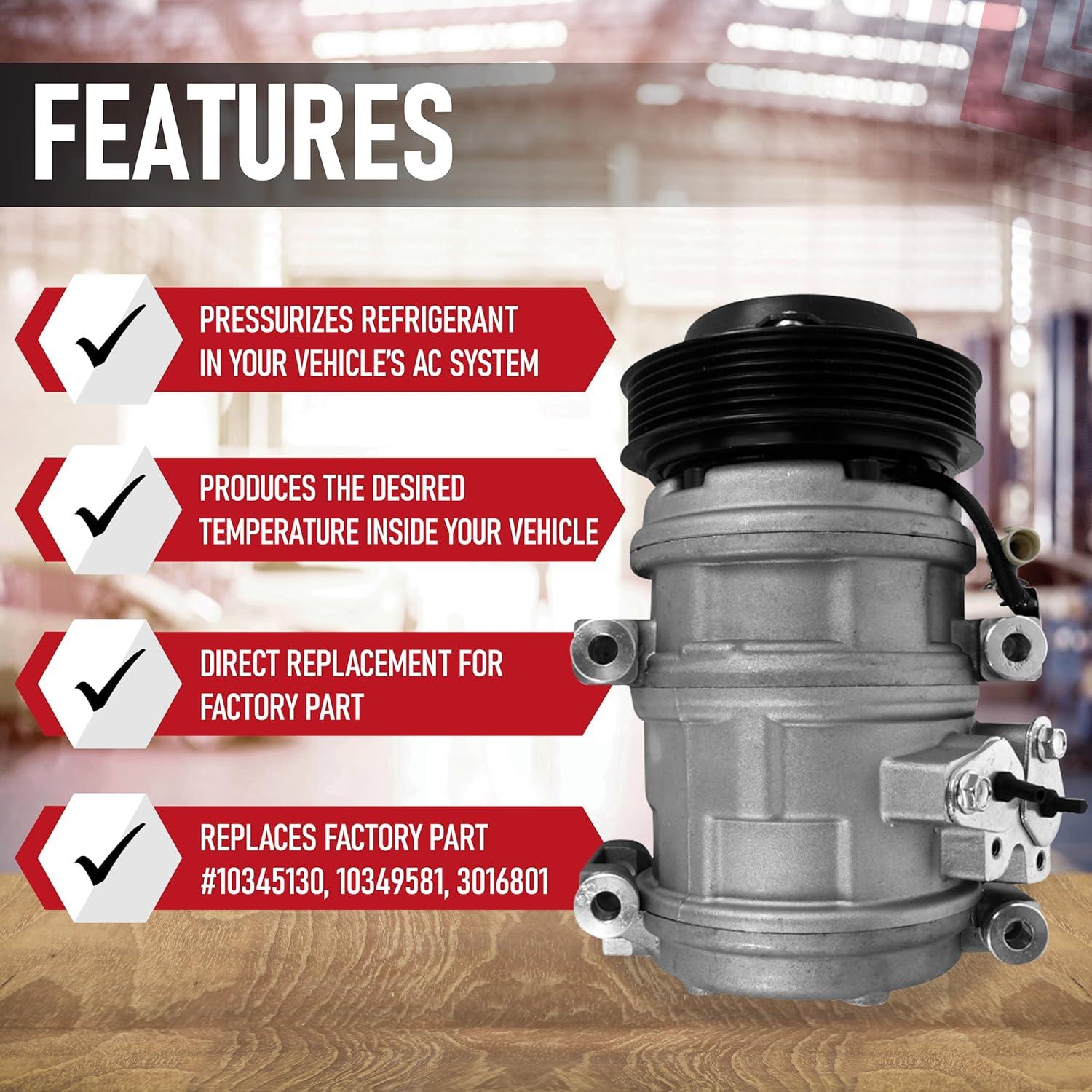 Compresor de Aire Acondicionado AA Ignition para Toyota Sienna 3.3L 2004-2006