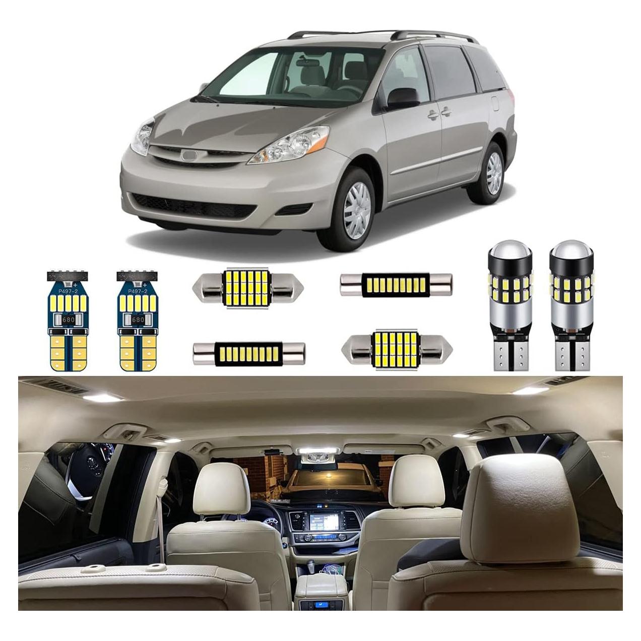 Kit de Luces LED Interiores 17 Piezas Toyota Sienna 2004-2010