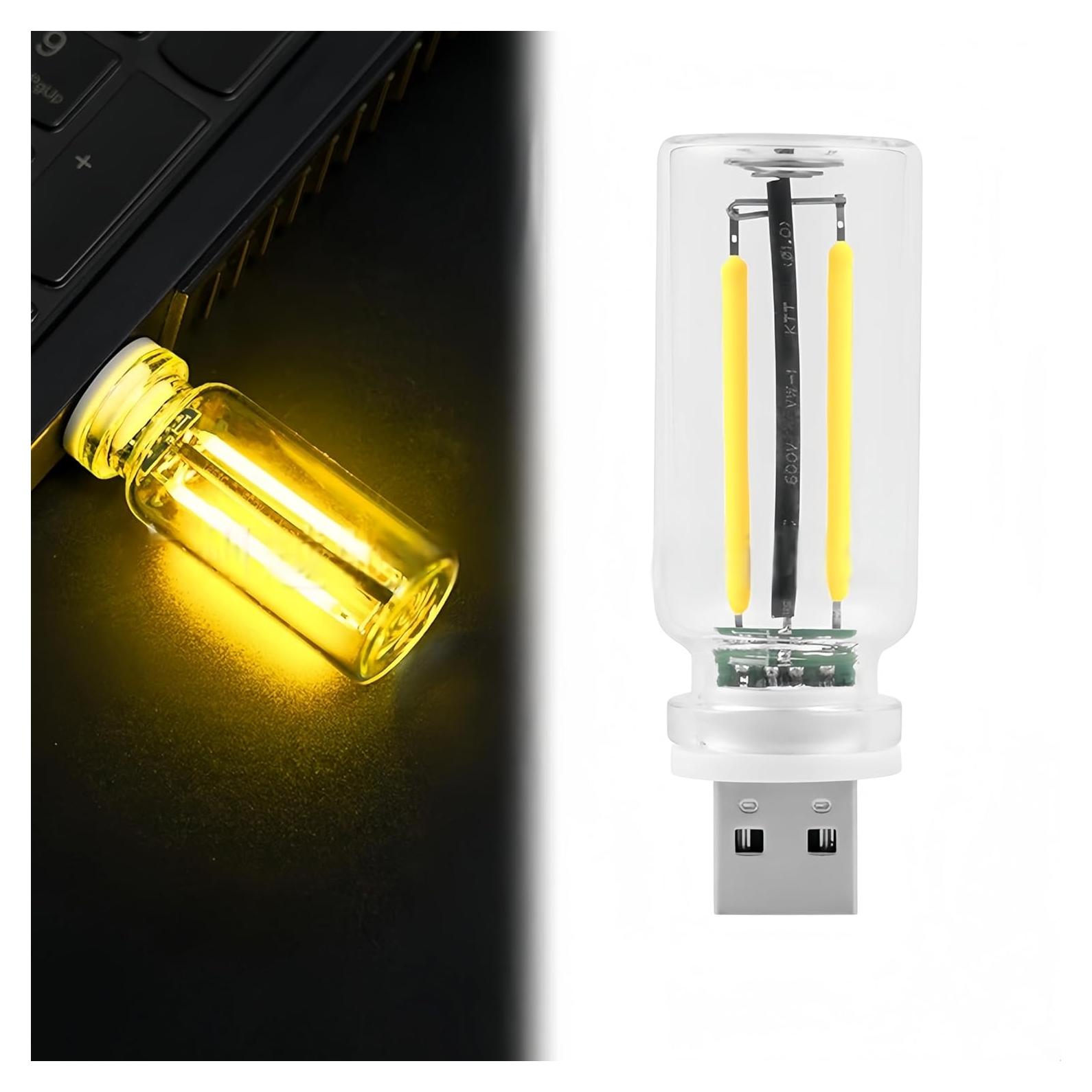 Lámpara LED USB para Coche Suxuangou Luz Amarilla