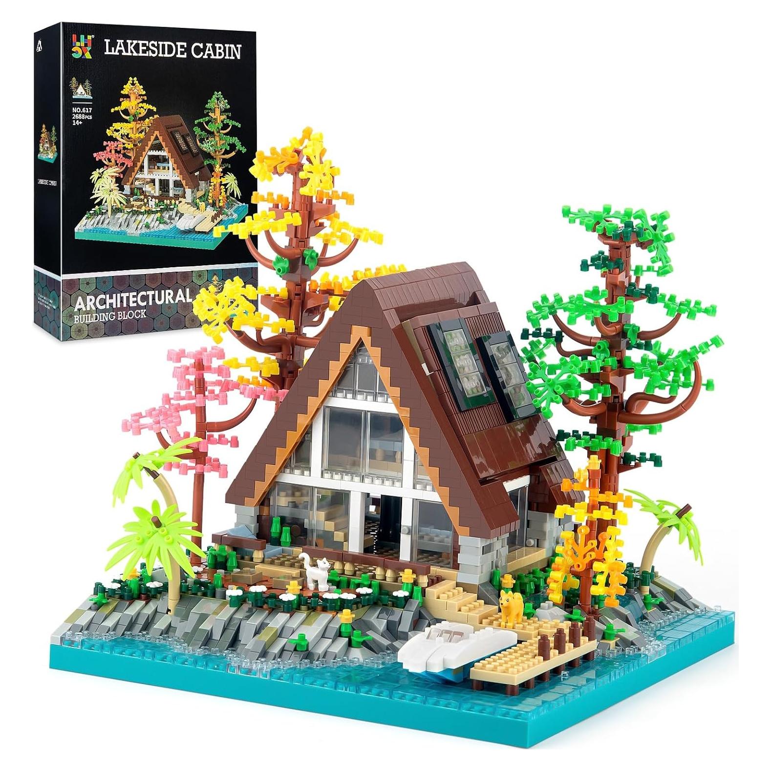 Juego de Construcción Cabaña A-Frame Vziimo 2688 Piezas