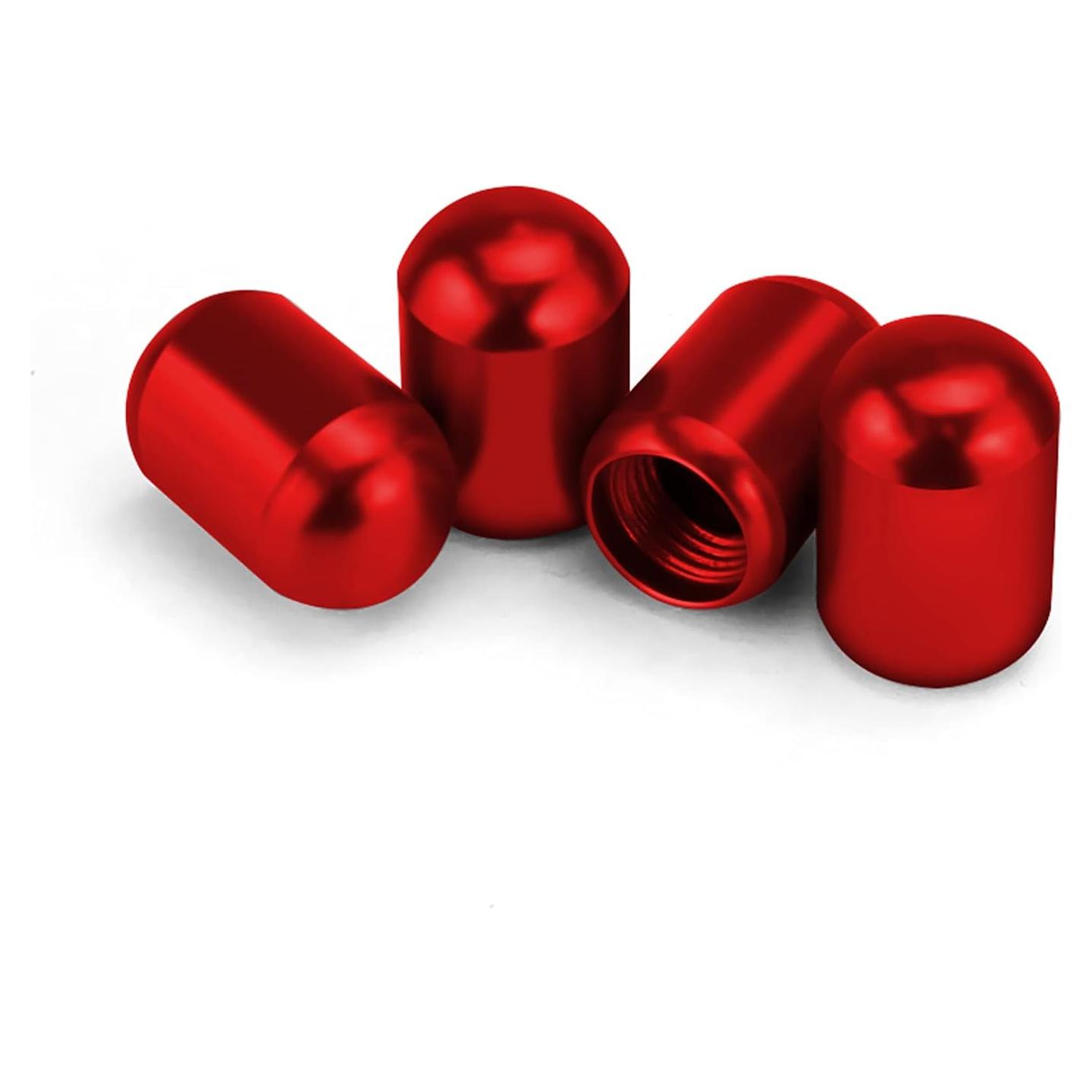 Tapones de Válvula JUSTTOP 4 Piezas Universal Rojo