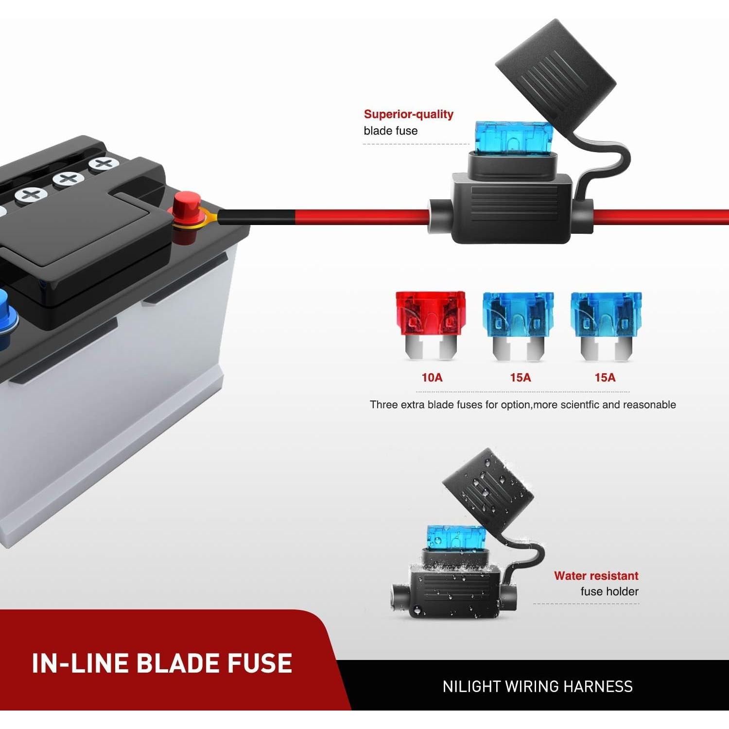 Conjunto de Barra de Luz LED Nilight 30W 12" y 2x 4"