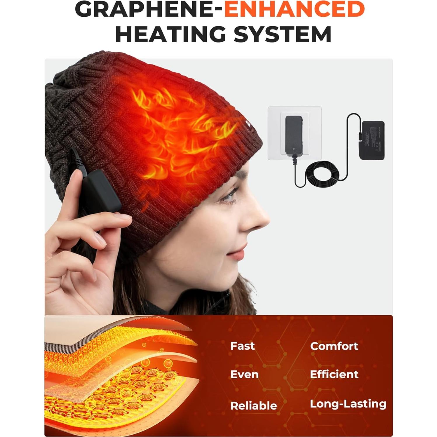 Gorro Térmico ARRIS Eléctrico con 3 Calentadores - Unisex