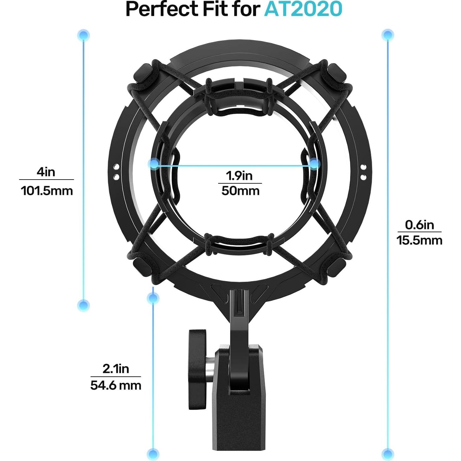 Soporte de micrófono Etour AT2020 con filtro antipop