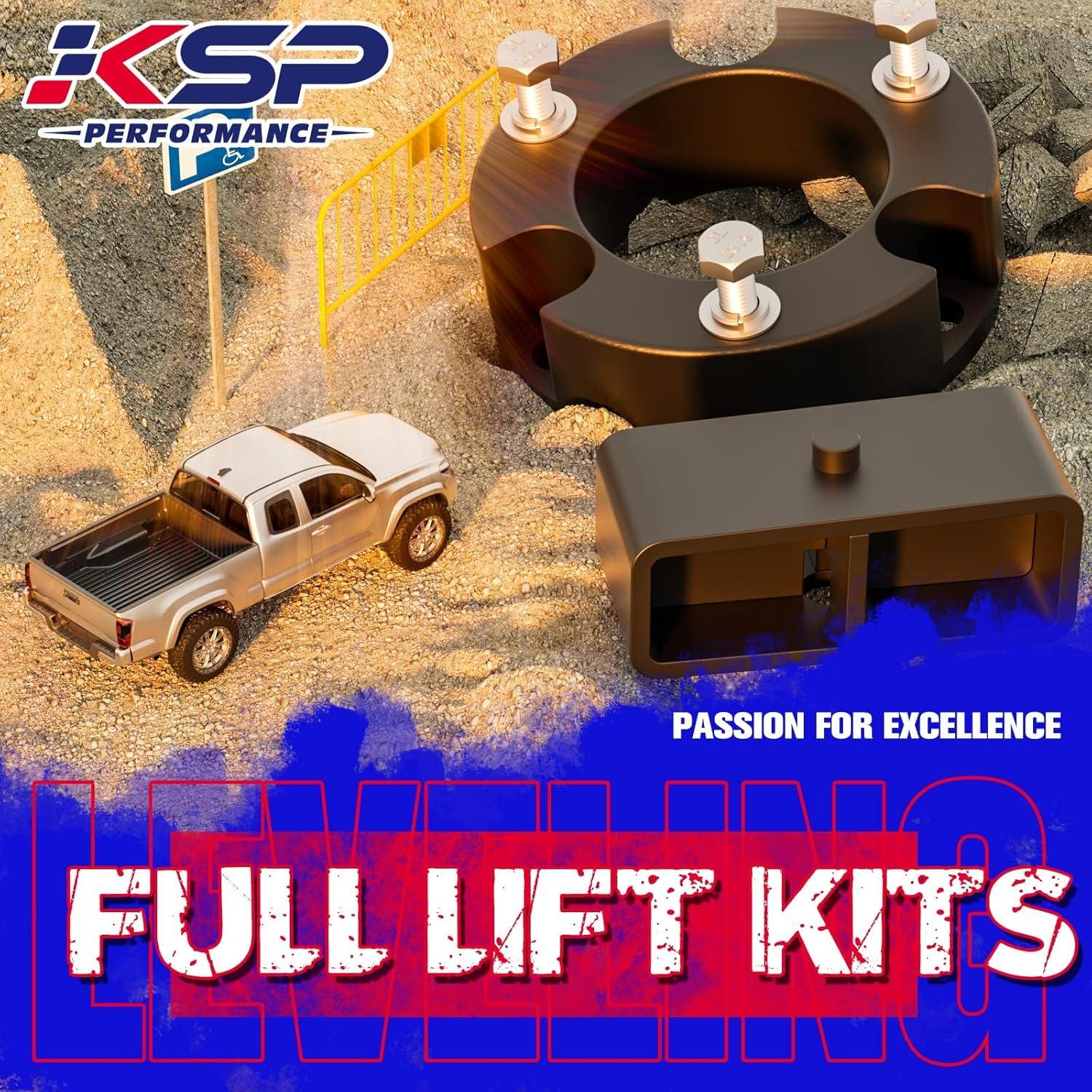KSP Kits de Elevación Completa para Tacoma 2005-2023 3F+2R
