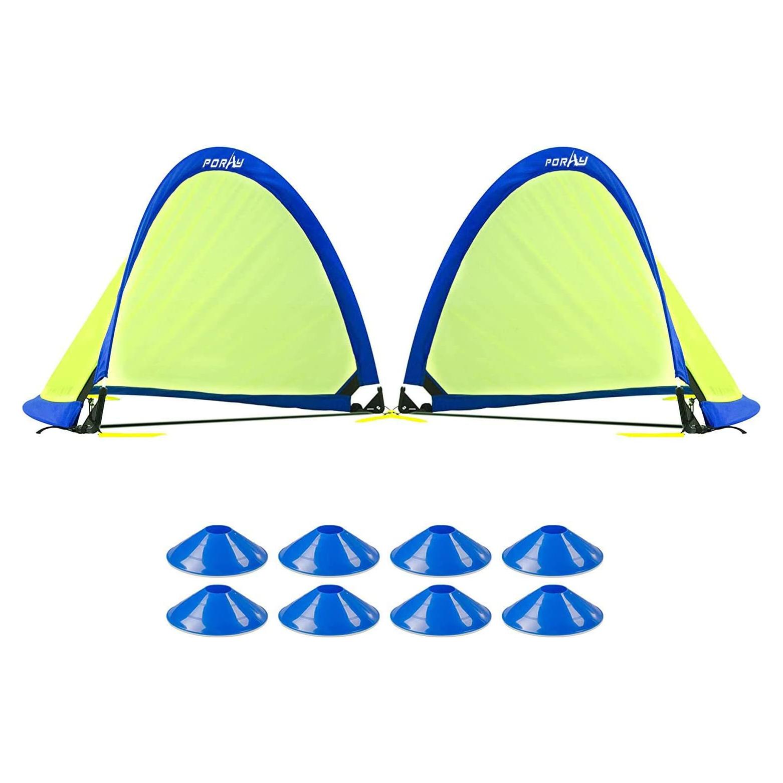 Portería de Fútbol Poray Set 2 Redes 76x43 cm para Niños