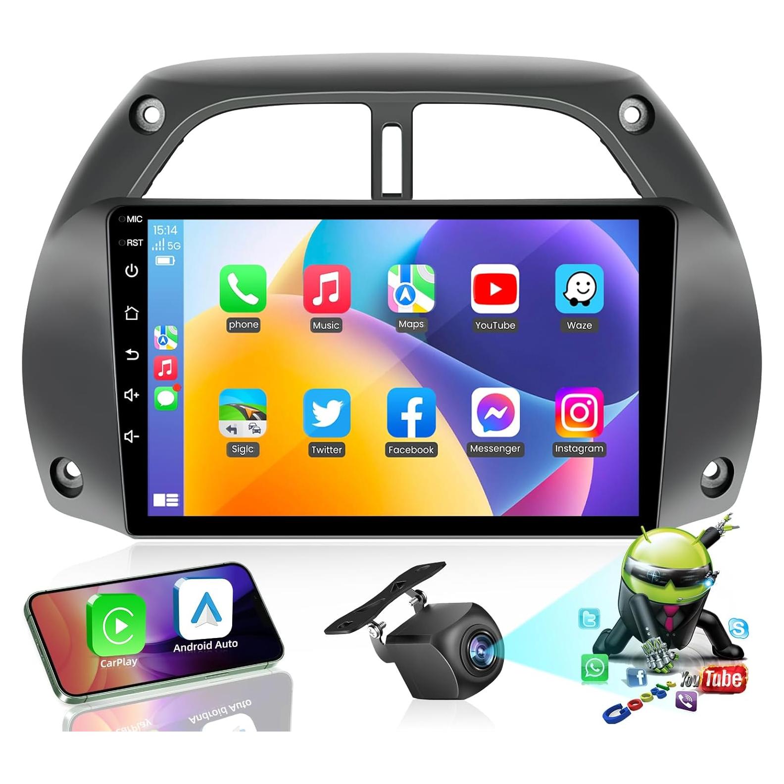 Radio Estéreo Android 9" Fortdows para Toyota RAV4 2001-2006