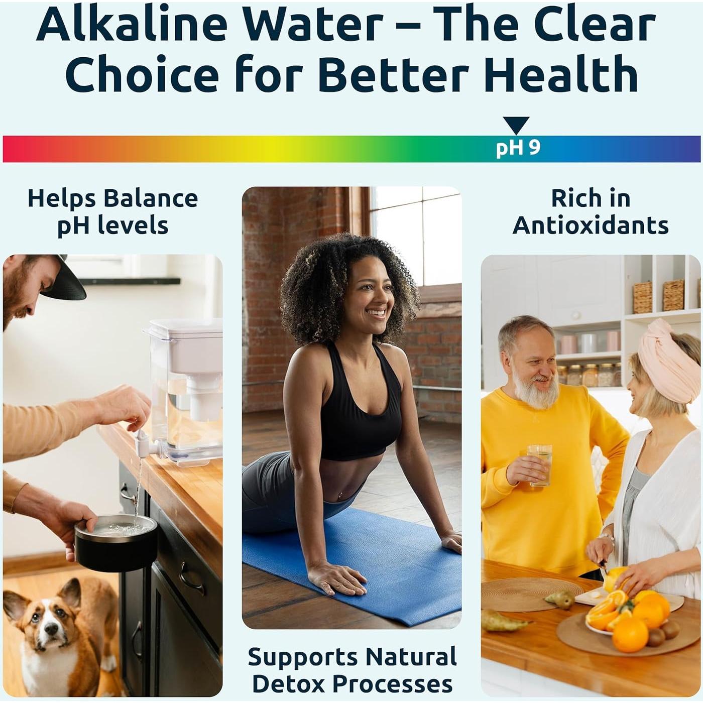 Dispensador de Agua Alcalina Agua Revitalizada pH Recarga 3F