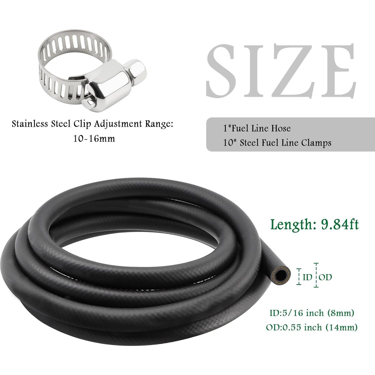 Kit Manguera de Combustible 5/16" YGDMD 3m 300PSI