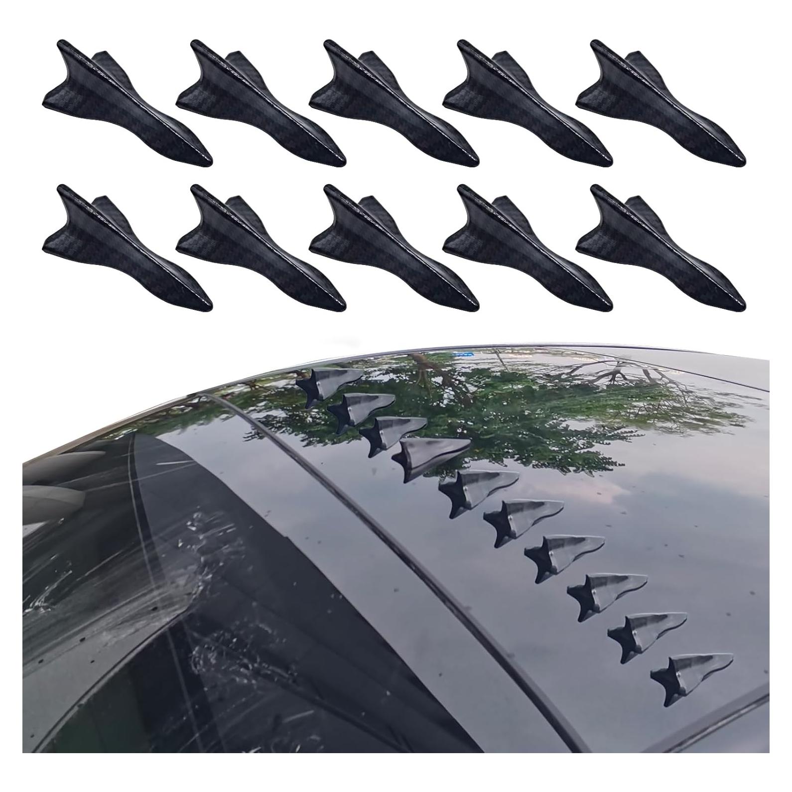 Kit de Antena de Aleta de Tiburón Fogfar 10 Piezas Fibra Carbono