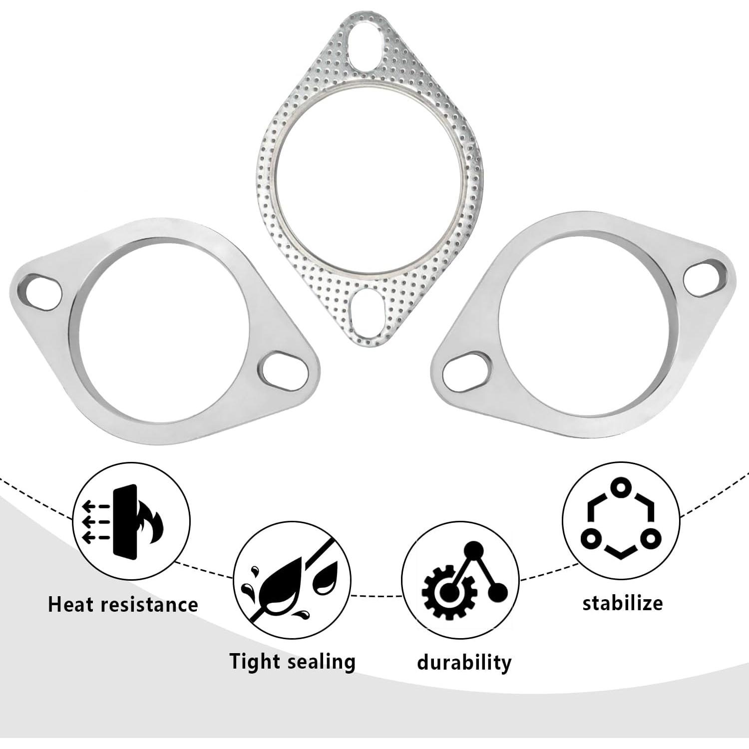 Kit de reparación de brida de escape SSNNUU 3 pulgadas
