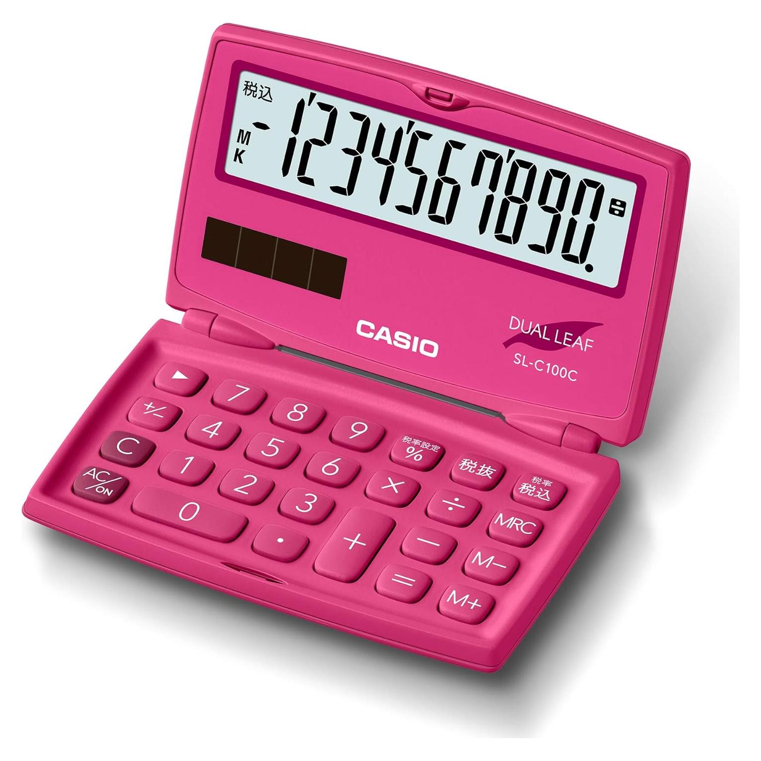 Calculadora Casio SL-C100C-RD-N Rosa Plegable 10 Dígitos