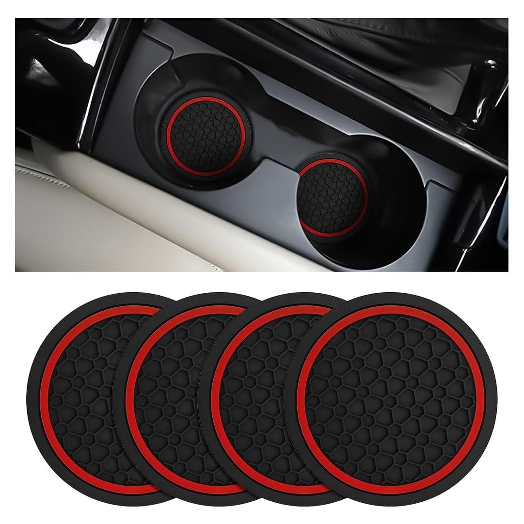 Mandark 4 Posavasos Antideslizantes para Coche 6.99 cm