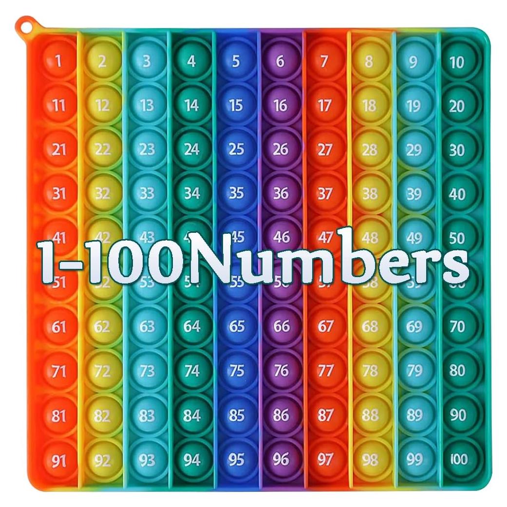 Juguete Antiestrés P0pp AK-SHIP 20x20cm Arcoíris 100 Números