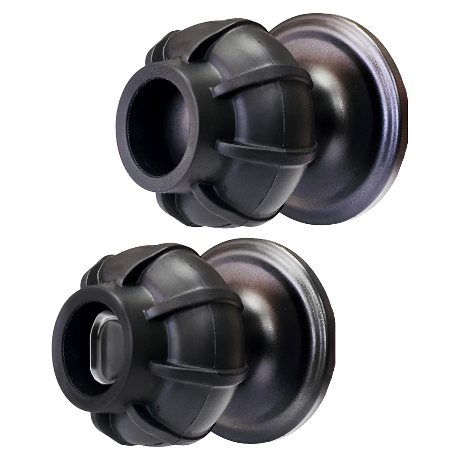 Cubierta Disfrutar Agarre de Manija de Puerta Universal - 2 Piezas Negro