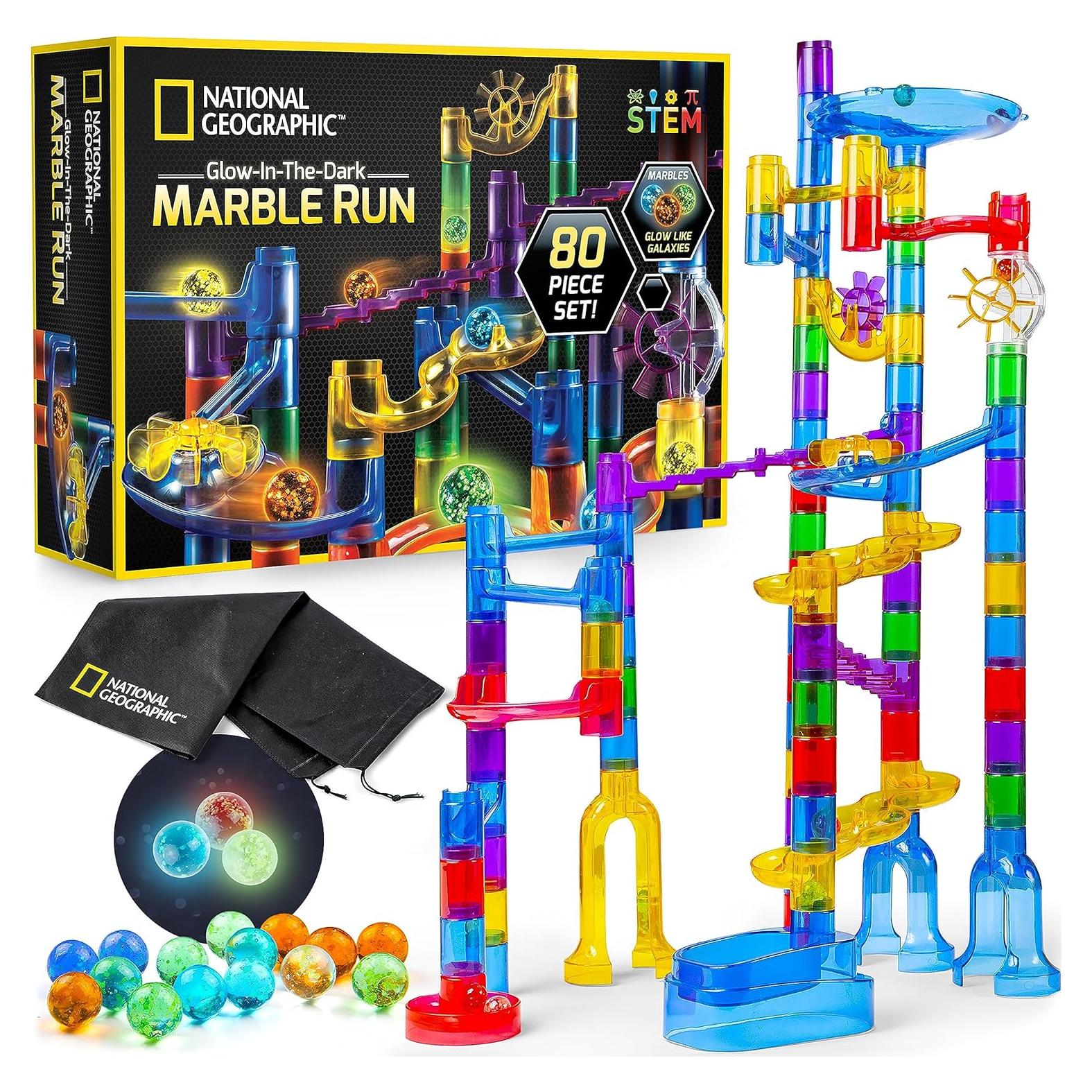 NATIONAL GEOGRAPHIC Set Carrera de Canicas Brillantes 15 Pzs