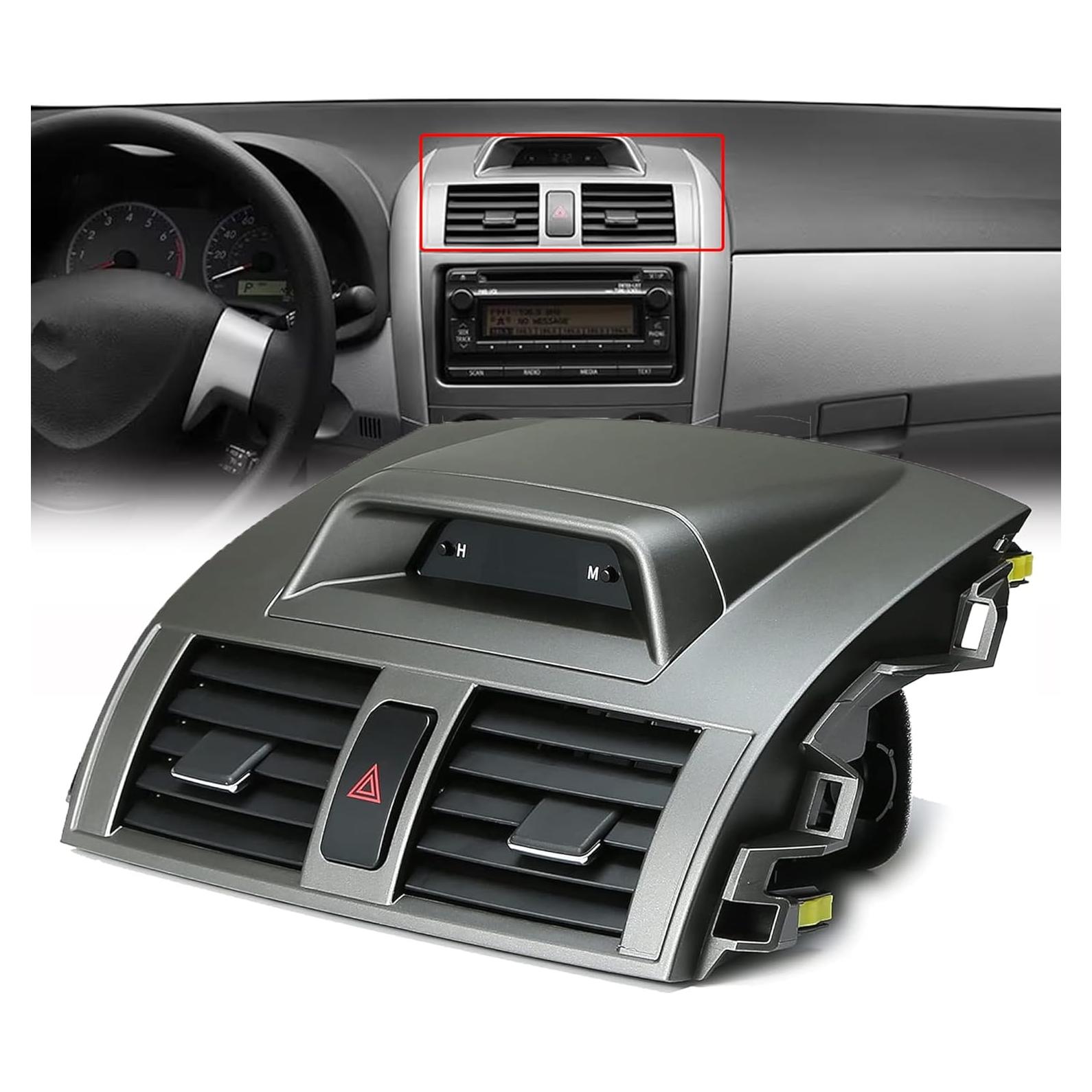 Panel de Ventilación A/C Dasbecan con Reloj para Toyota Corolla 2009-2013