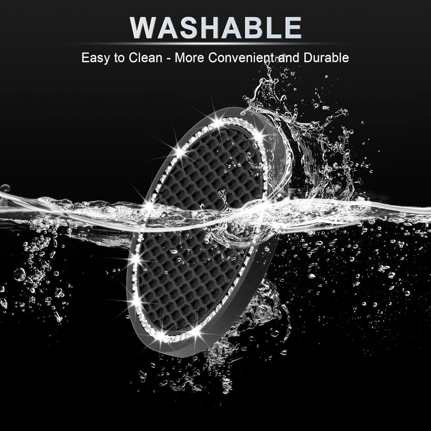 Posavasos Antideslizantes JUSTTOP para Auto - Negro 6.99 cm