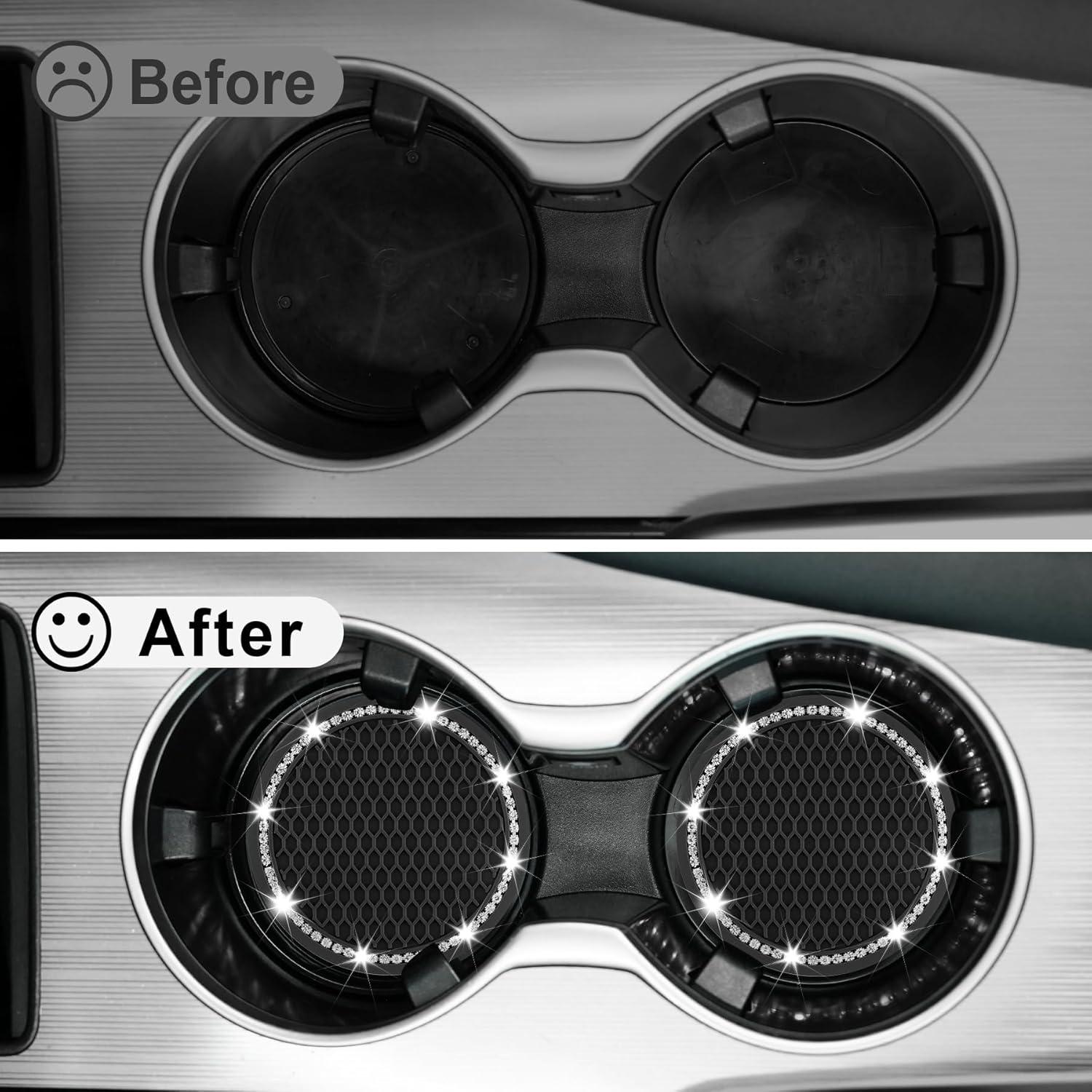 Posavasos Antideslizantes JUSTTOP para Auto - Negro 6.99 cm