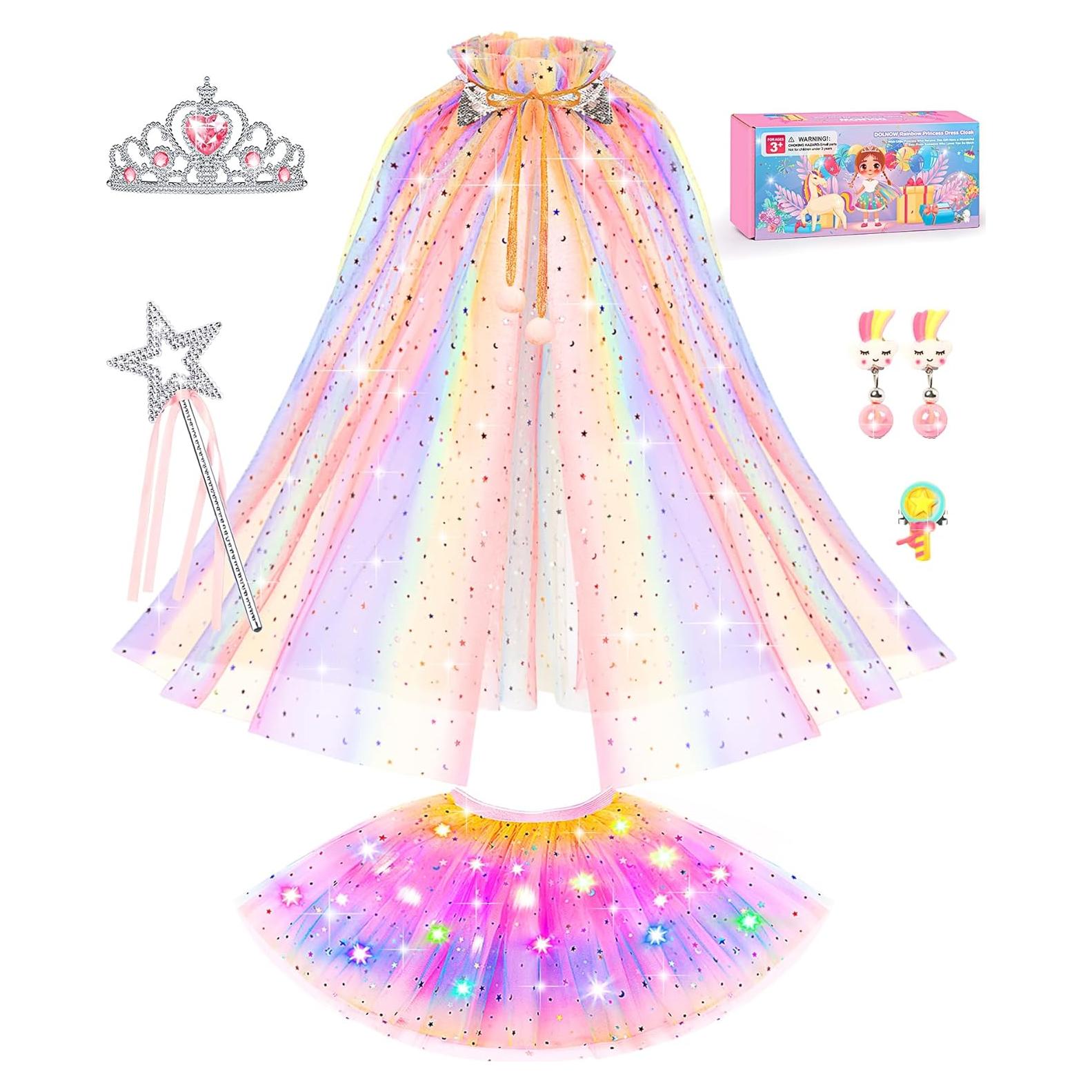 Disfraz de Princesa Iluminada DOLNOW para Niña 3-6 Años