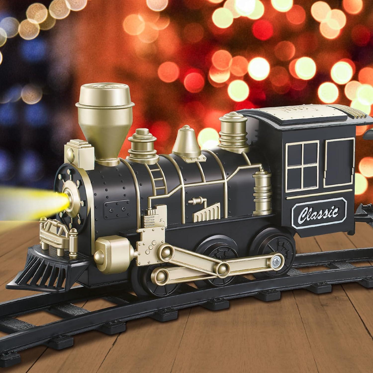 Juego de Tren de Navidad JUQU para Niños 4-8 Años - Locomotora y Vías