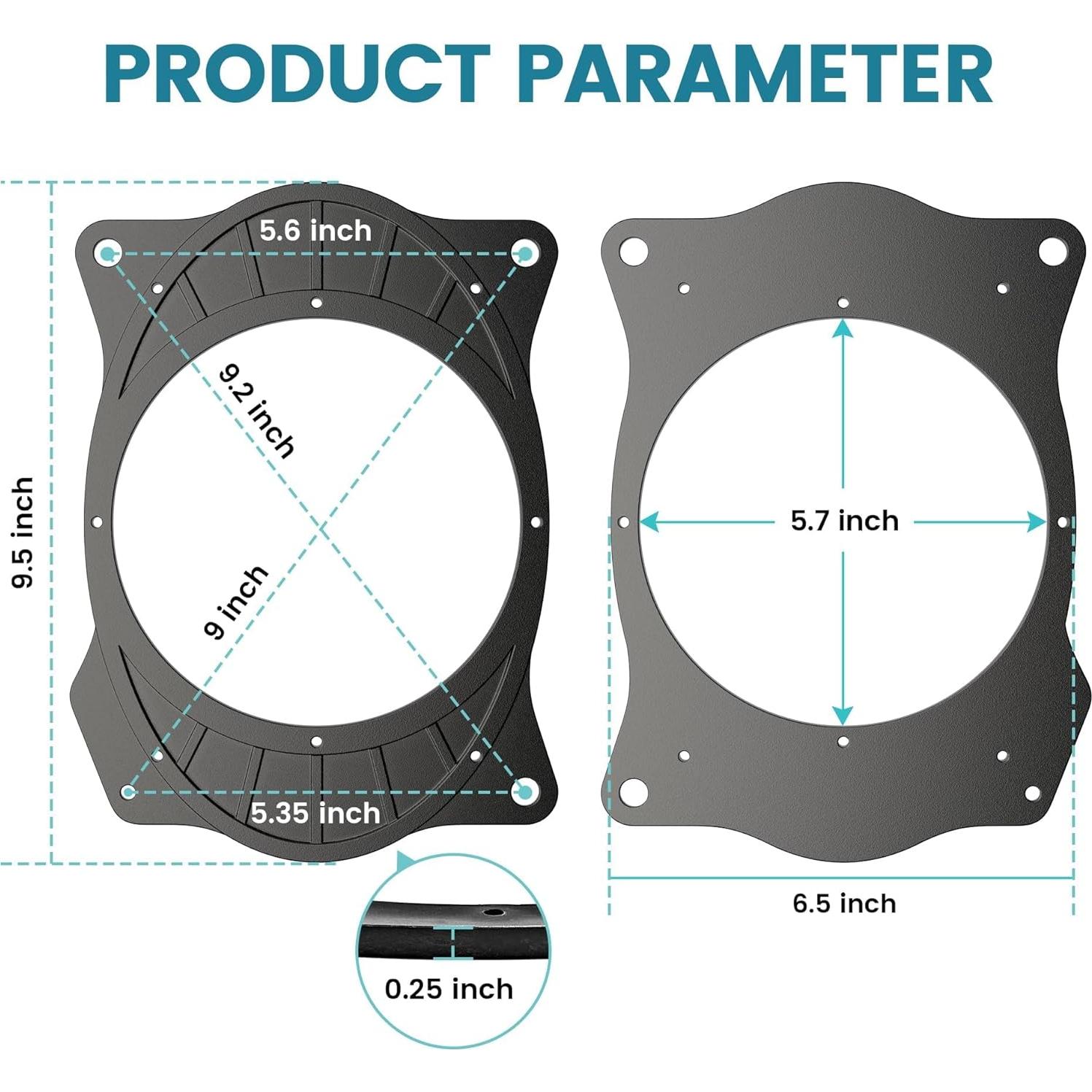Adaptador de Altavoz NuIth 6x9 a 6.5 para Toyota