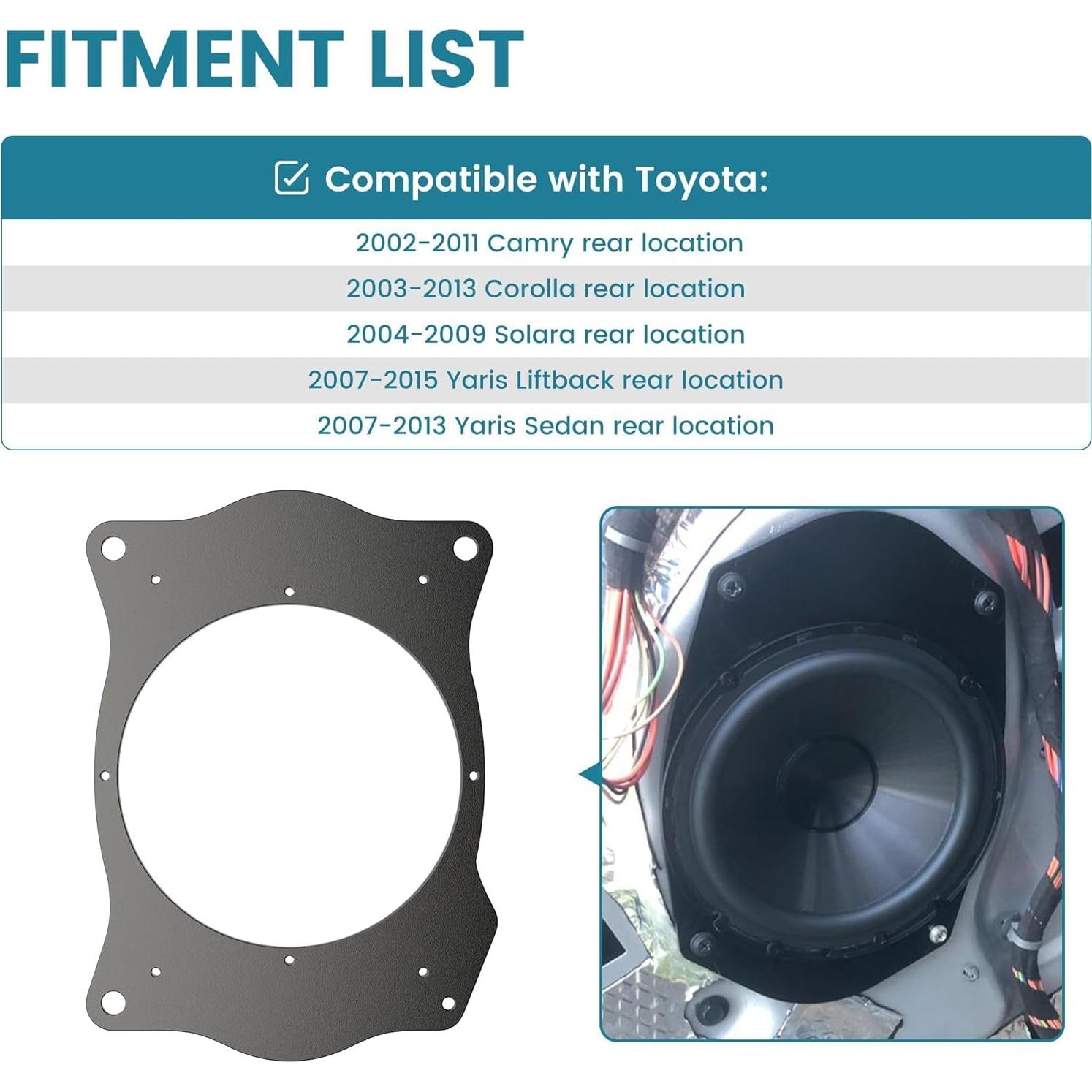 Adaptador de Altavoz NuIth 6x9 a 6.5 para Toyota