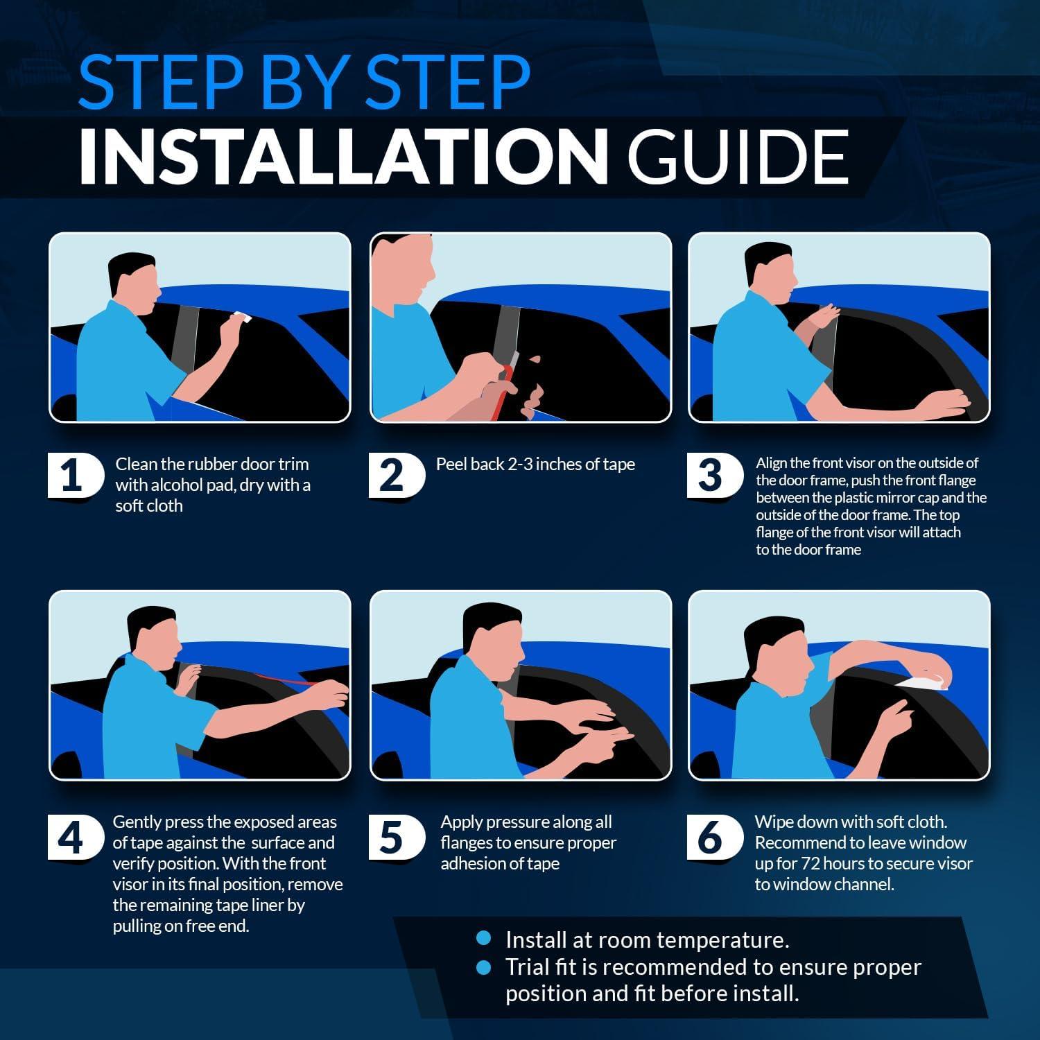 Viseras de Ventana TuningPros para Toyota Yaris Coupe 2007-2011