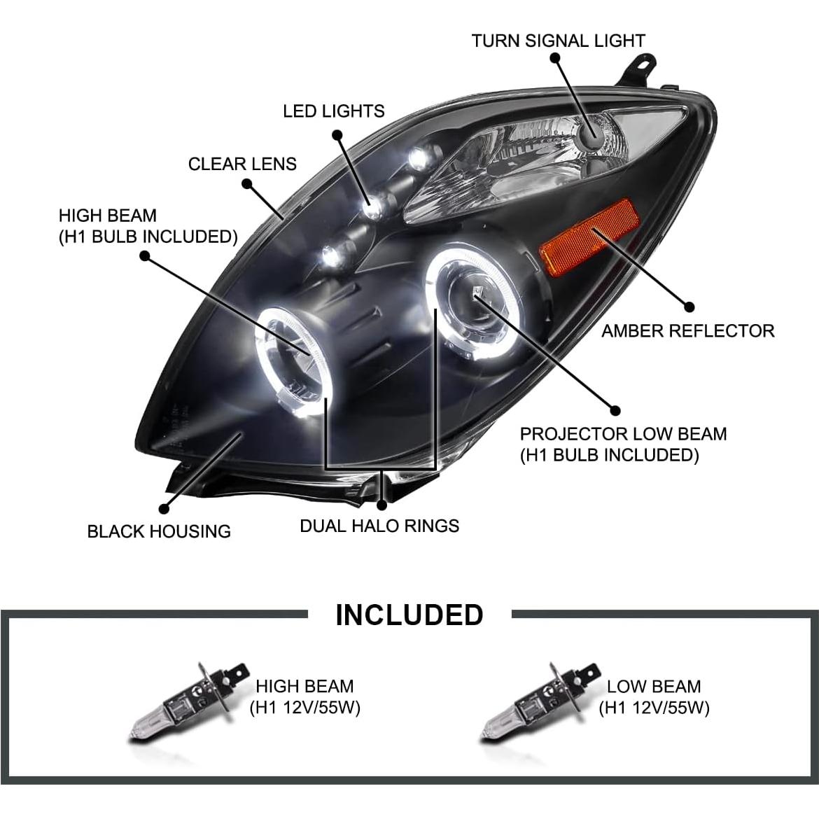 Faros Proyector LED ESPEJO-D Sintonización Toyota Yaris 2006-2008