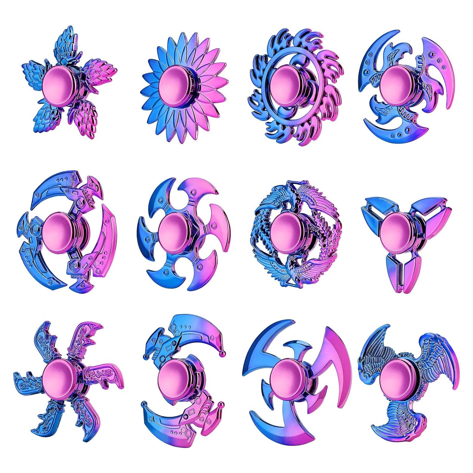 Paquete de 12 Spinners de Plástico Jawhock - Antiestrés