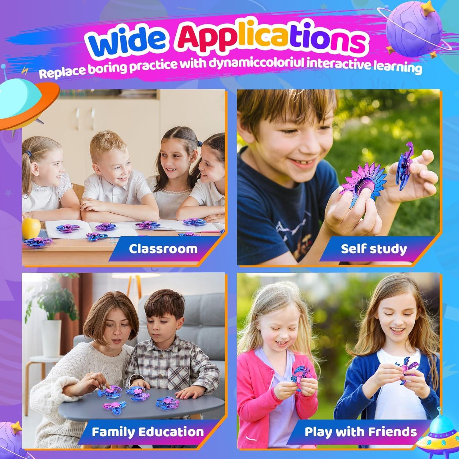 Paquete de 12 Spinners de Plástico Jawhock - Antiestrés