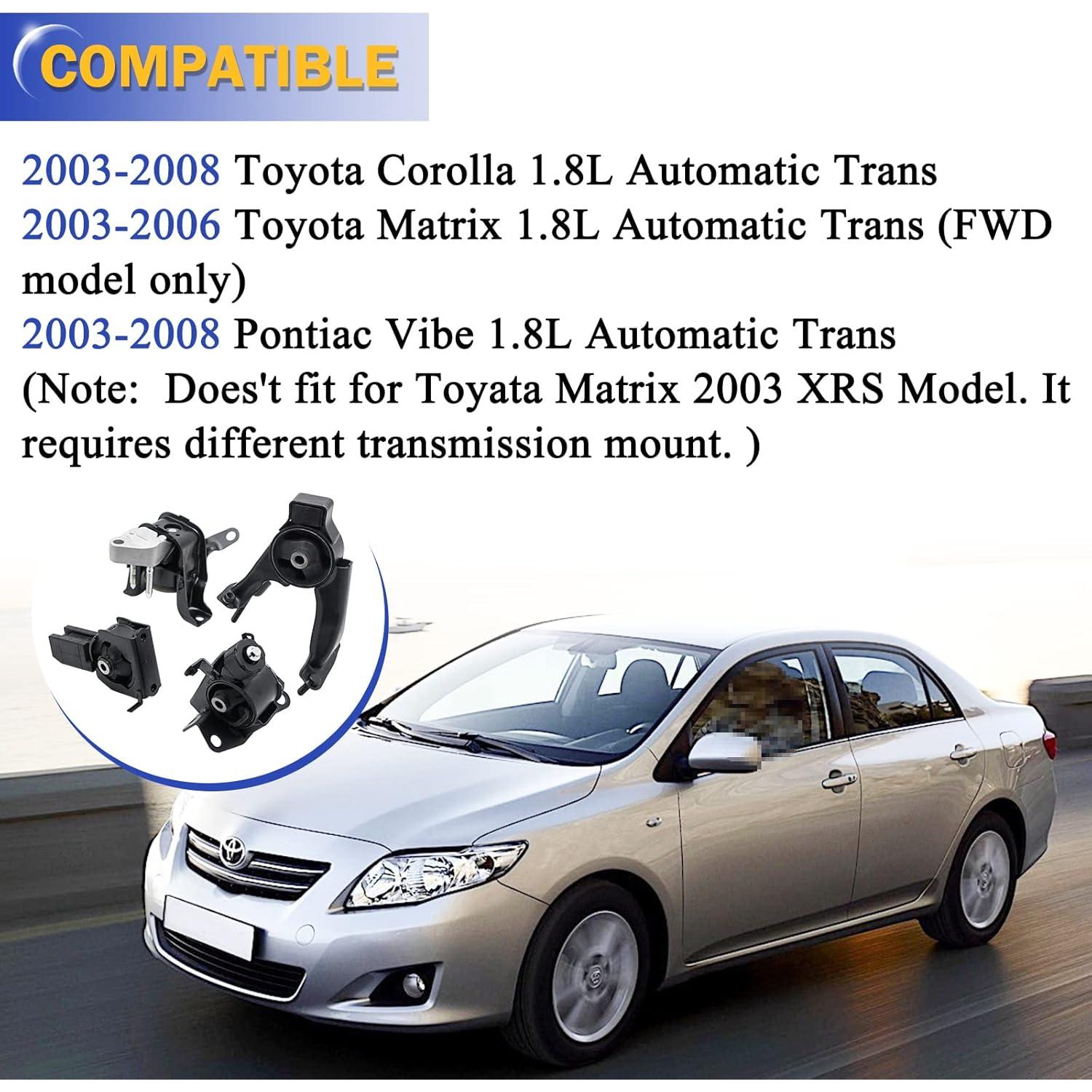 Juego de Soportes de Motor Toyota Corolla 2003-2008 1.8L OEM A4220 A4219 A4218 A4221