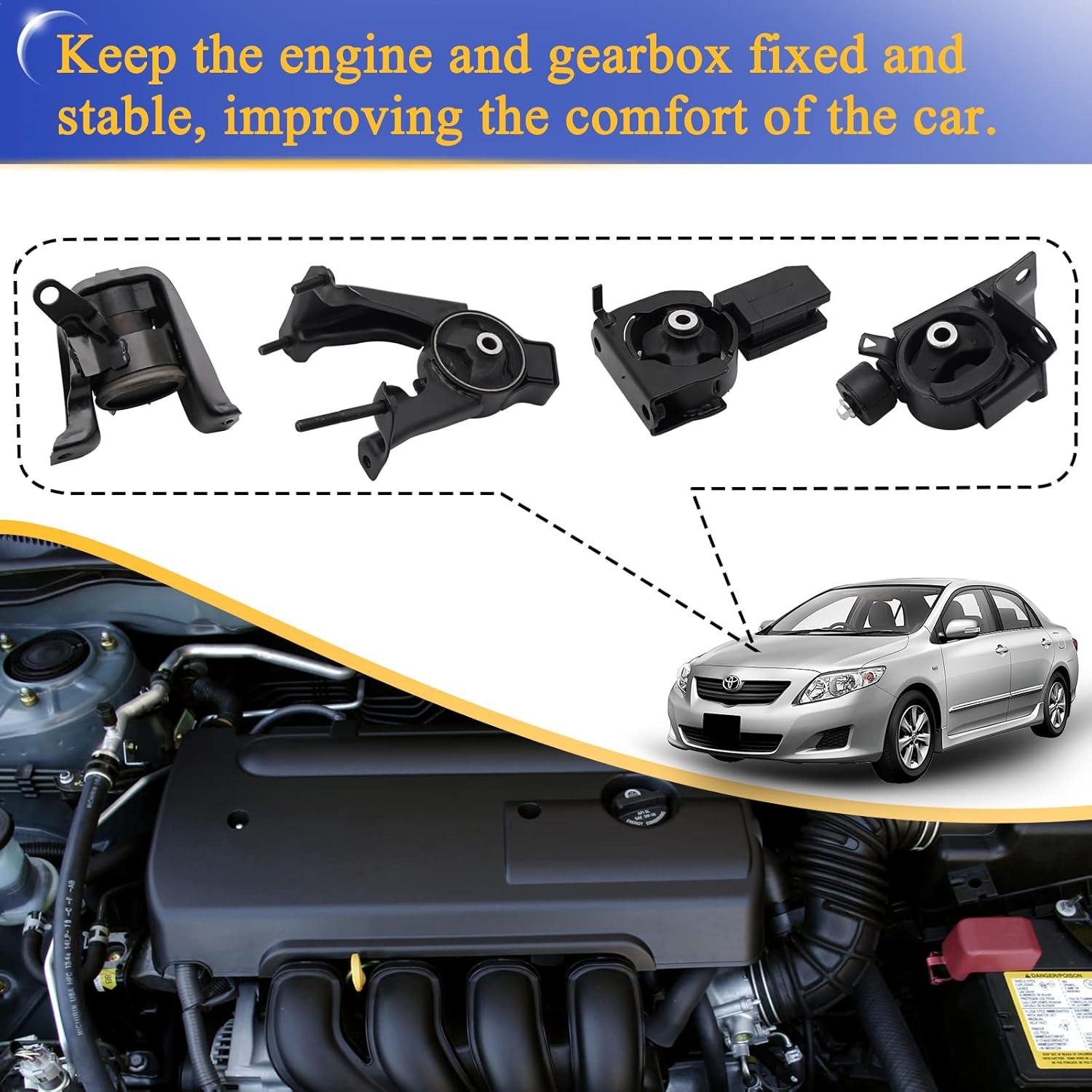 Juego de Soportes de Motor Toyota Corolla 2003-2008 1.8L OEM A4220 A4219 A4218 A4221