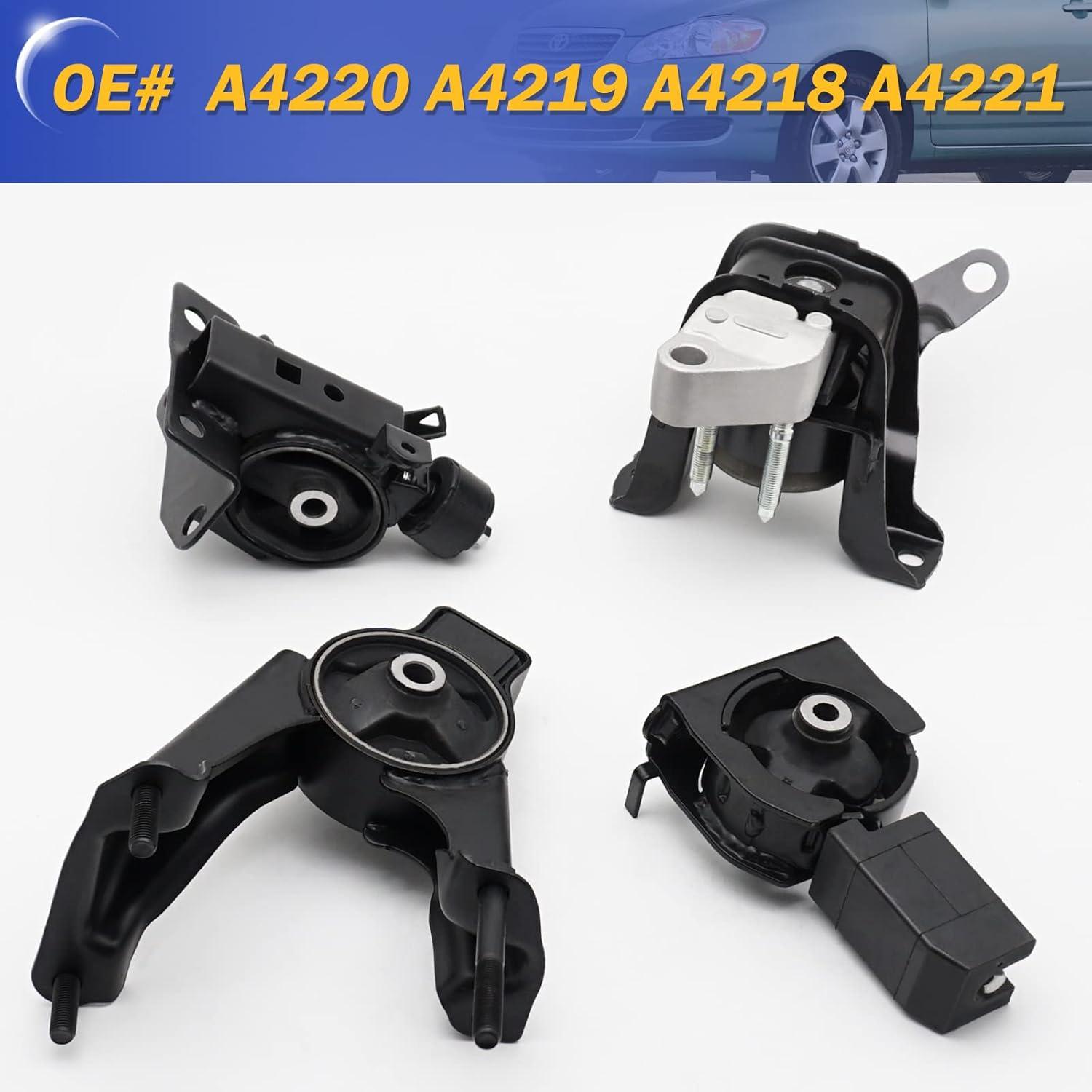 Juego de Soportes de Motor Toyota Corolla 2003-2008 1.8L OEM A4220 A4219 A4218 A4221