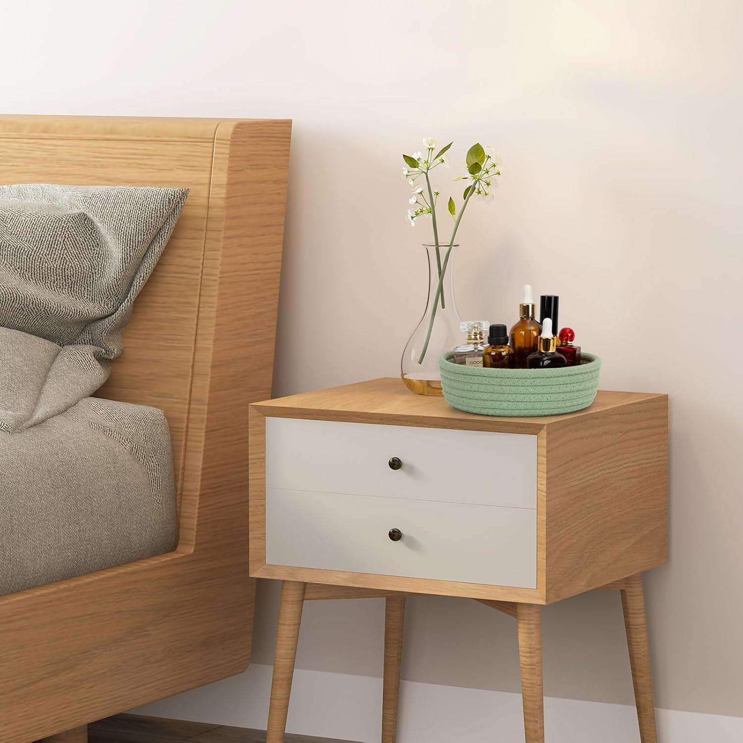 Cestas de Almacenamiento Cazzon 6 Piezas Algodón Verde