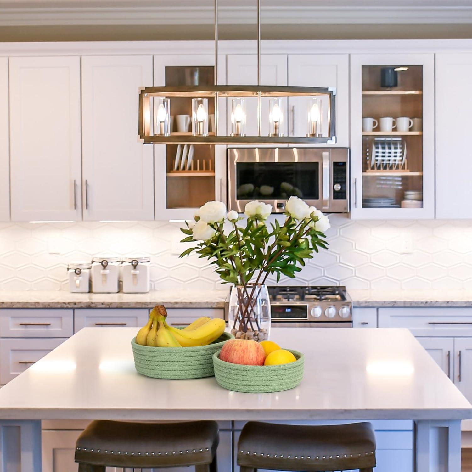 Cestas de Almacenamiento Cazzon 6 Piezas Algodón Verde