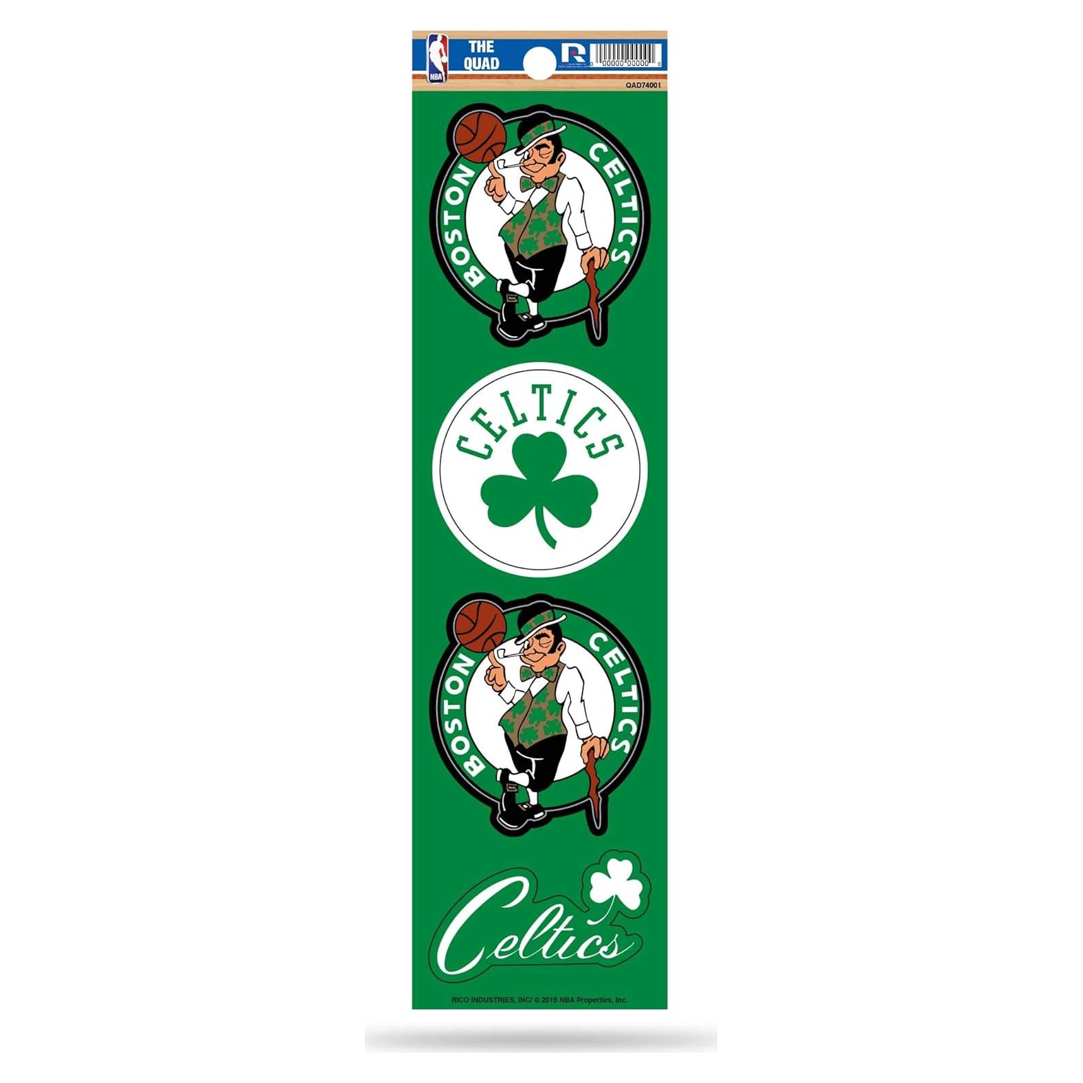 Calcomanías NBA Boston Celtics - Rico Industries - 4 Piezas
