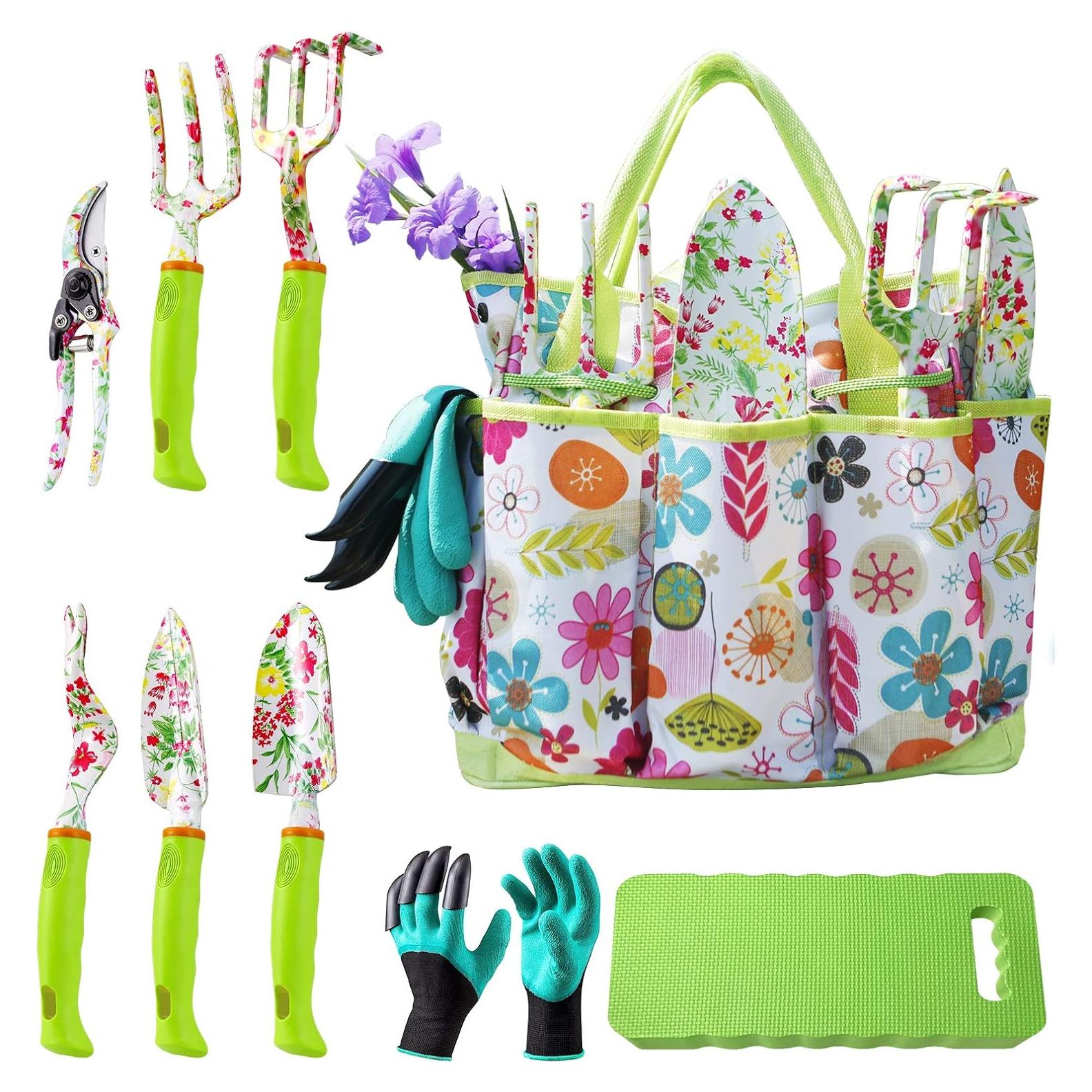 Juego de Herramientas de Jardín NAYE 9 Piezas con Guantes