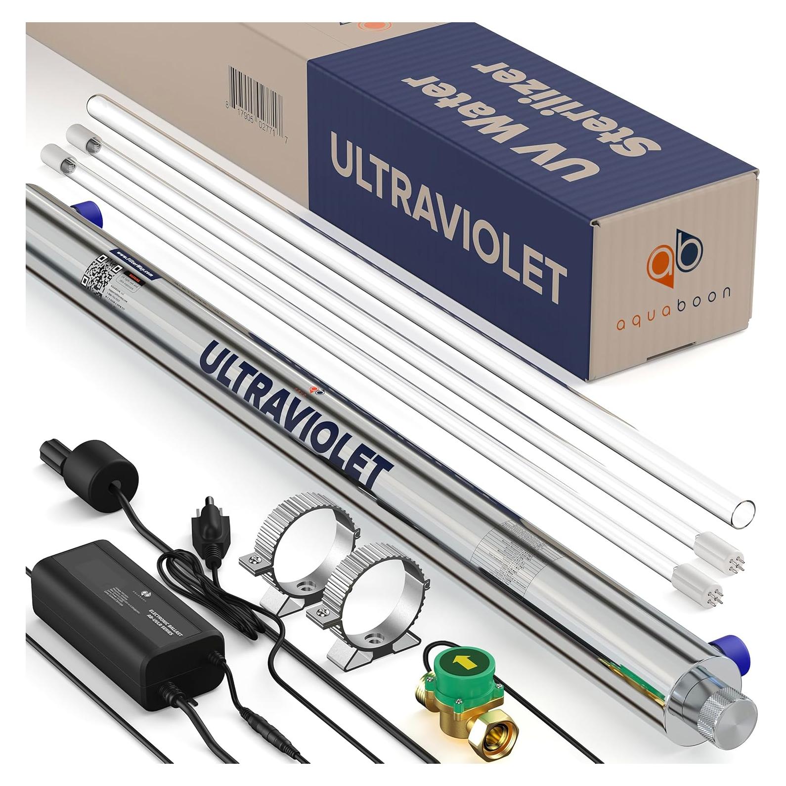 Purificador de Agua UV AQUABOON 55W 45,42 LPM con Sensor