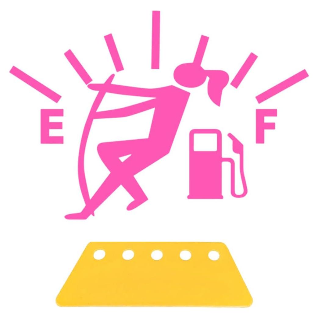 Pegatinas Divertidas de Tapa de Tanque Sylvil Rosa 2 Pcs