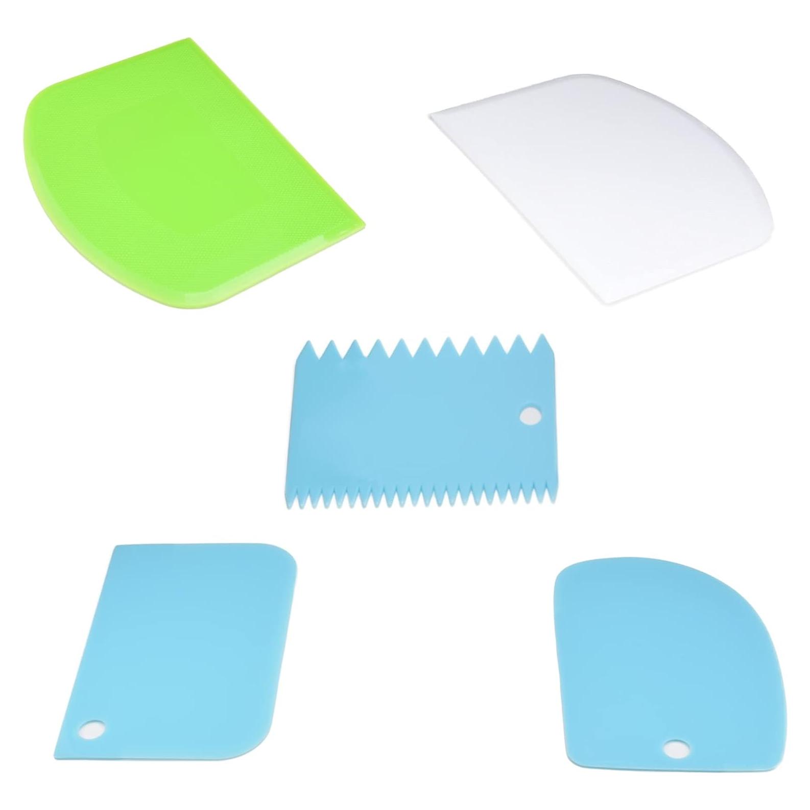 Conjunto de Raspadores de Cocina Jzszera 5 Piezas Plástico Flexible