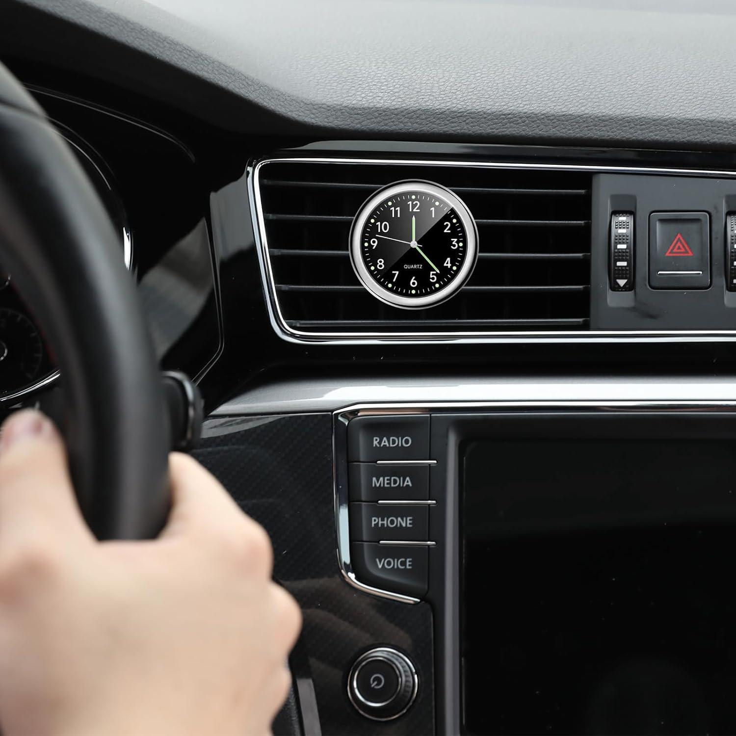 Reloj de Coche Adherible Dickno Mini Luminiscente 3,99 cm